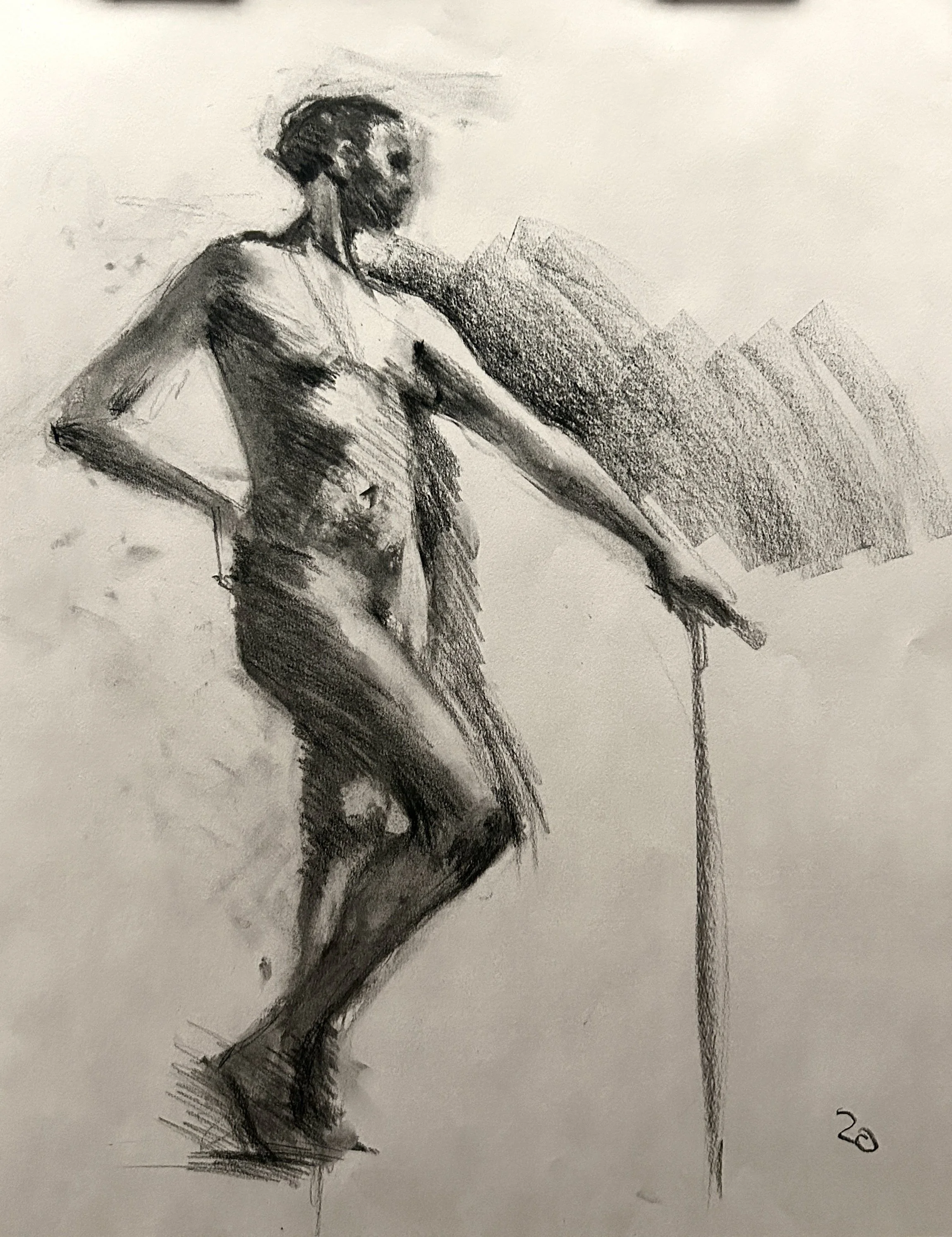 charcoal, 24x18"