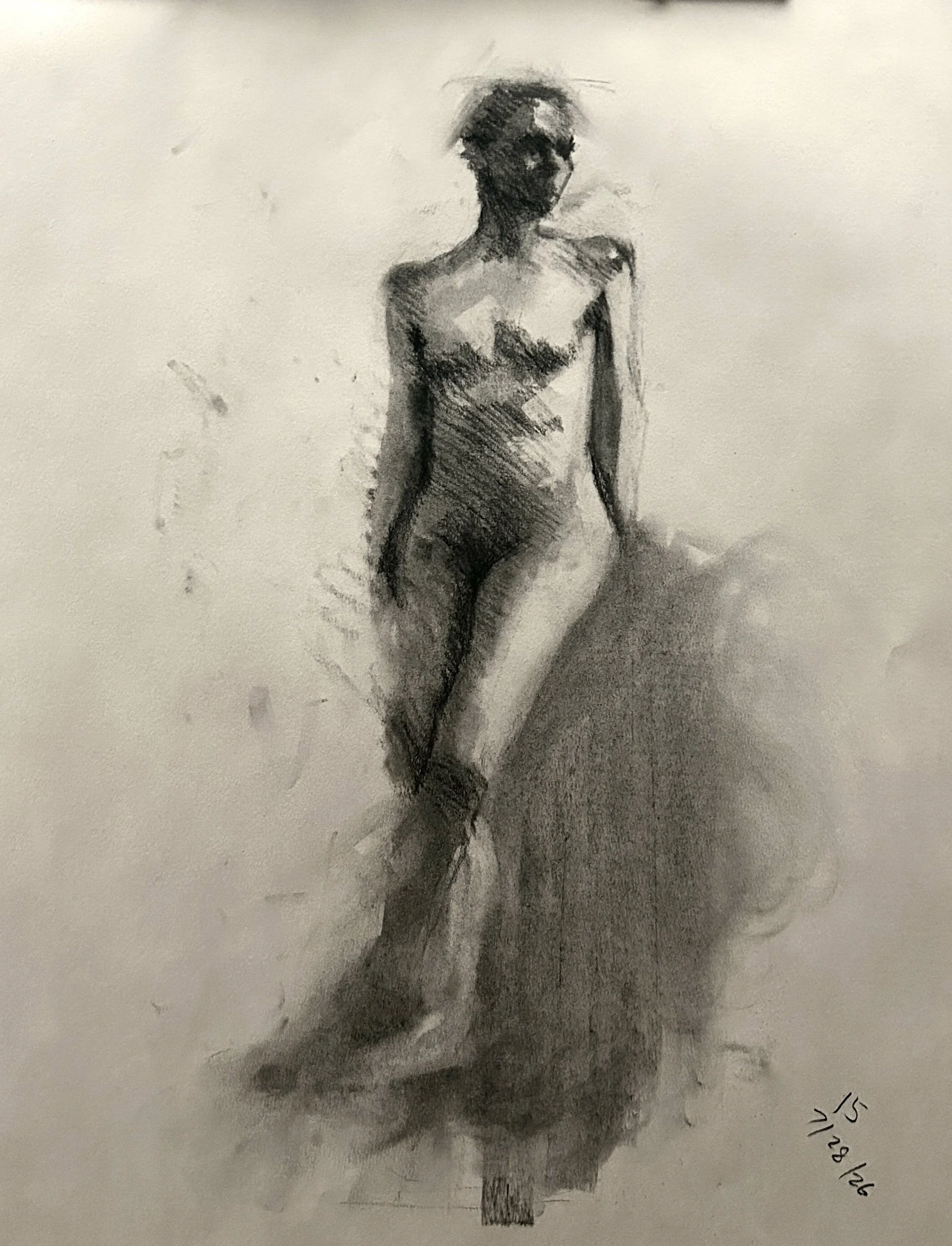 charcoal, 24x18"