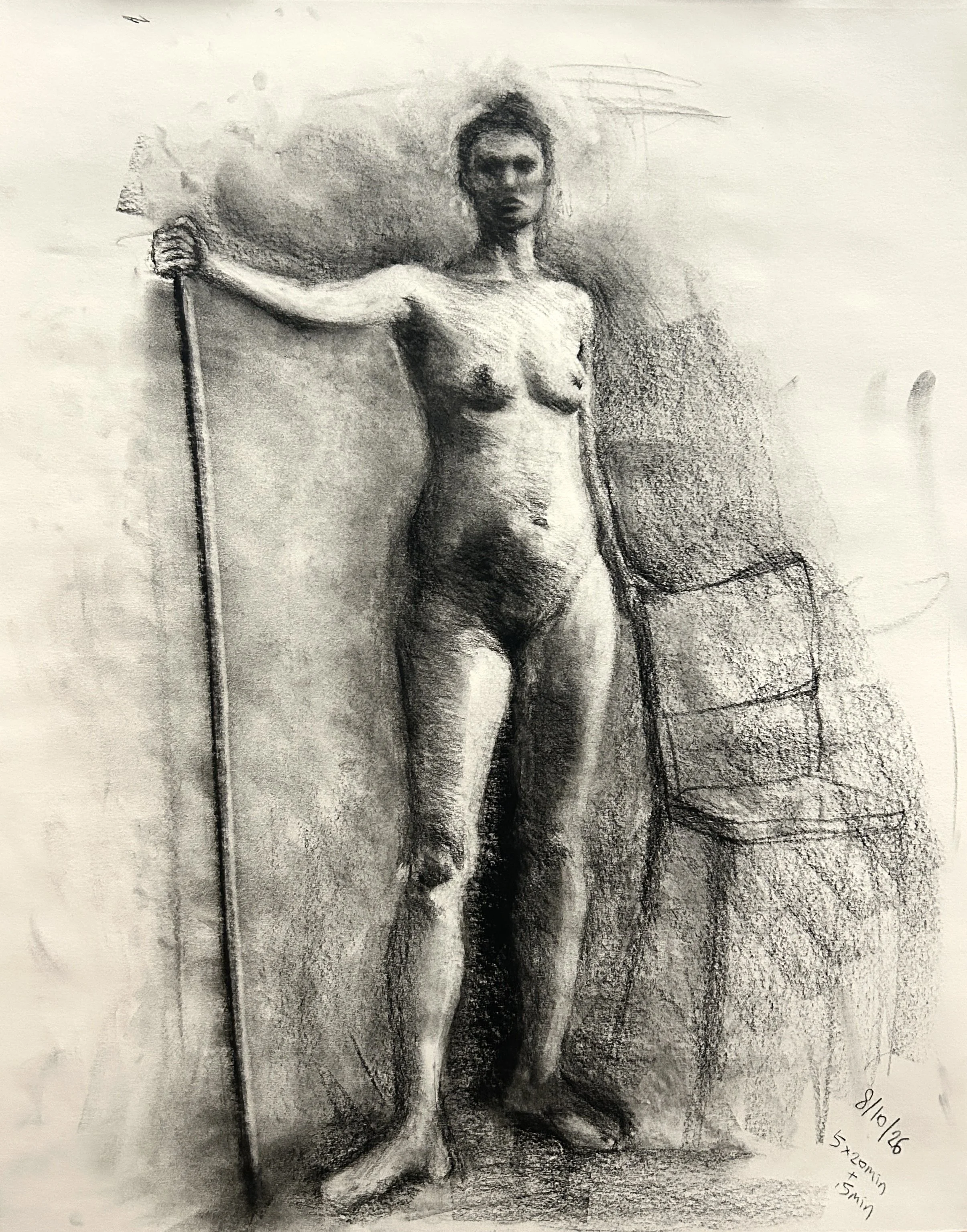 charcoal, 24x18"