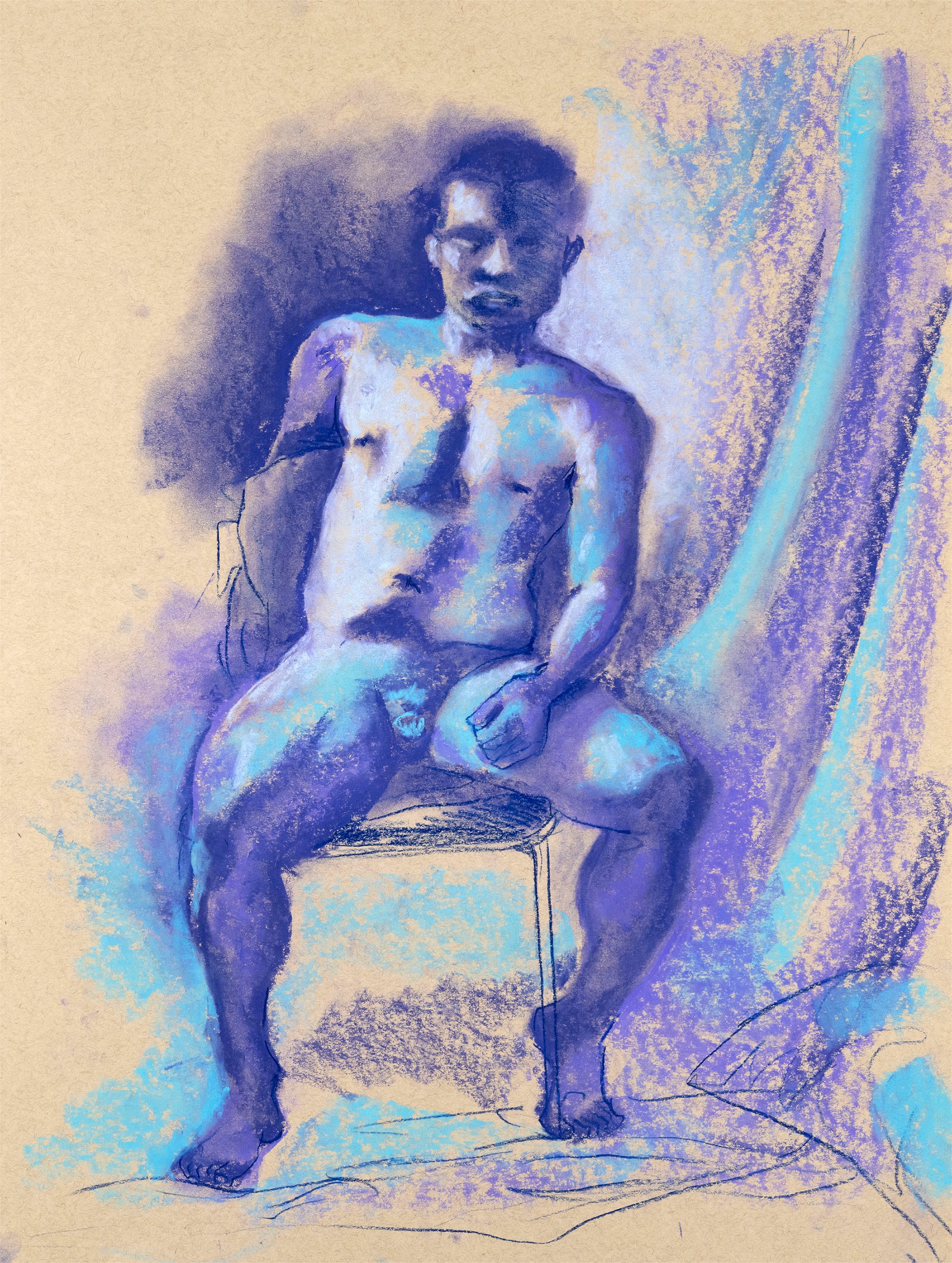 40min, soft pastel, 18 x 24"