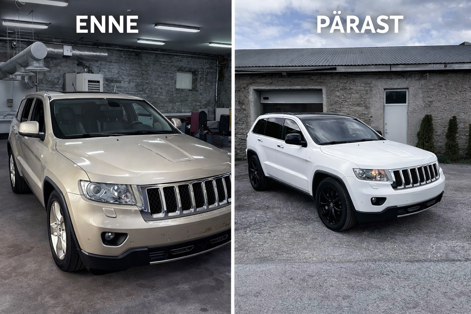 Jeep Grand Cherokee auto kiletamine enne värvimuutust Tallinnas