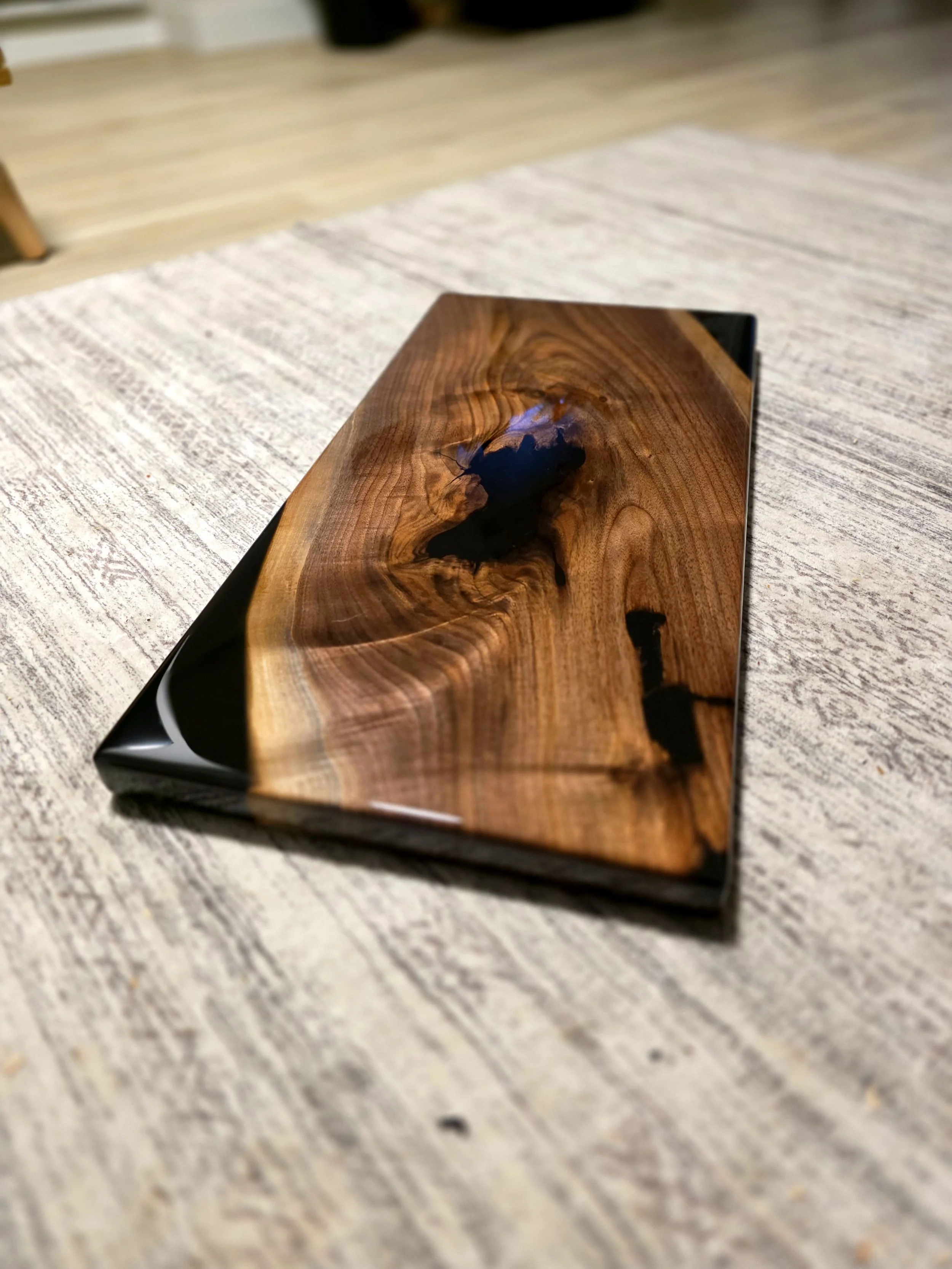 Midnight Flow Black Walnut Charcuterie Board – 24