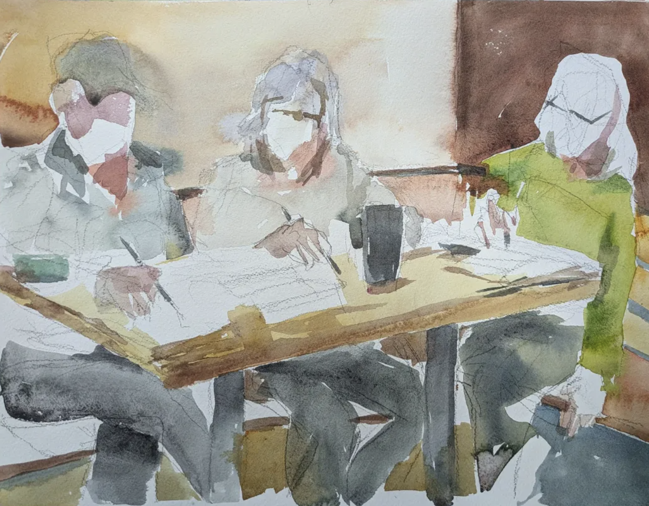 Lee Schauer Plein Air watercolor June 3rd 2025