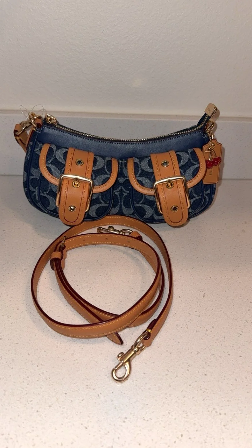 Coach Denim Cherry