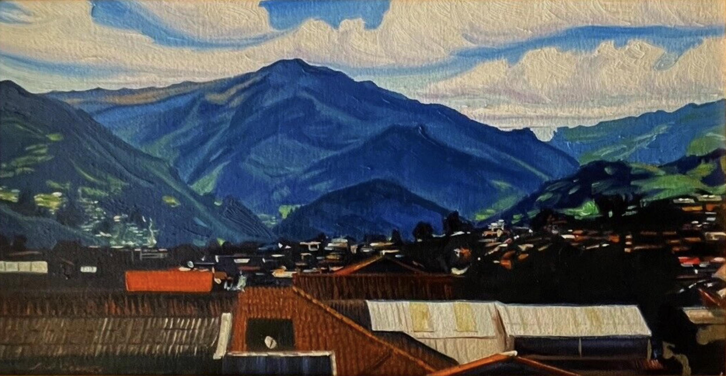 High Mountain Village - 10.75” x 20.50”