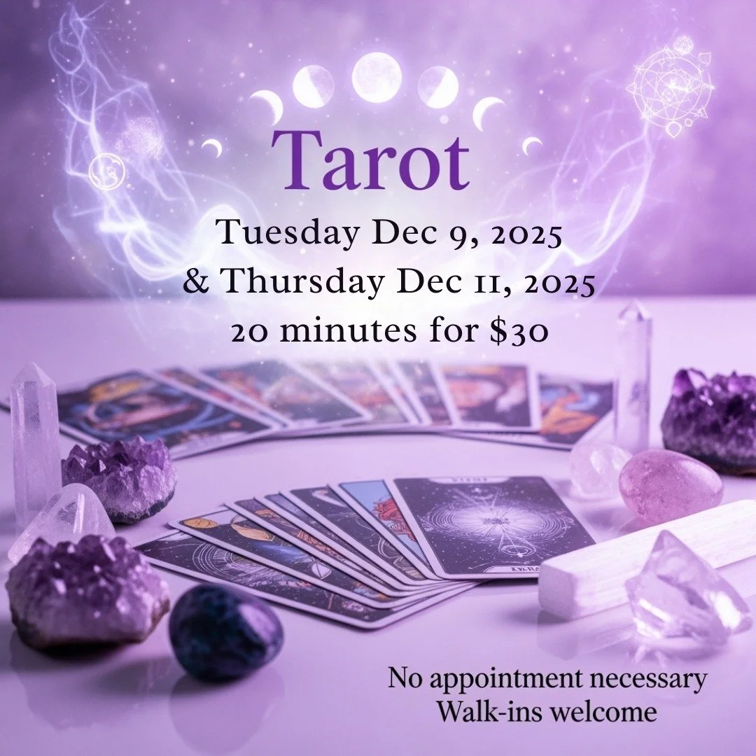 Need some insight for what lies ahead in 2026, or some spiritual guidance? Walk-in sessions are available this week on Tuesday and Thursday with our talented Miss Jo!