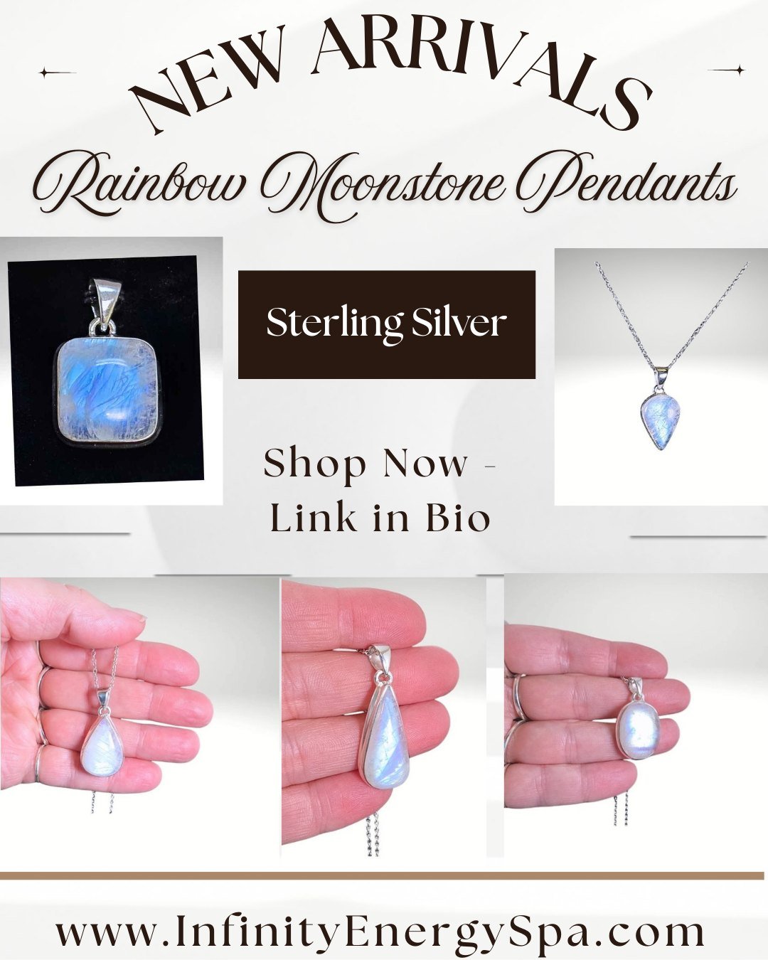 #RainbowMoonstonePendant#SterlingSilverJewelry#MoonstoneMagic