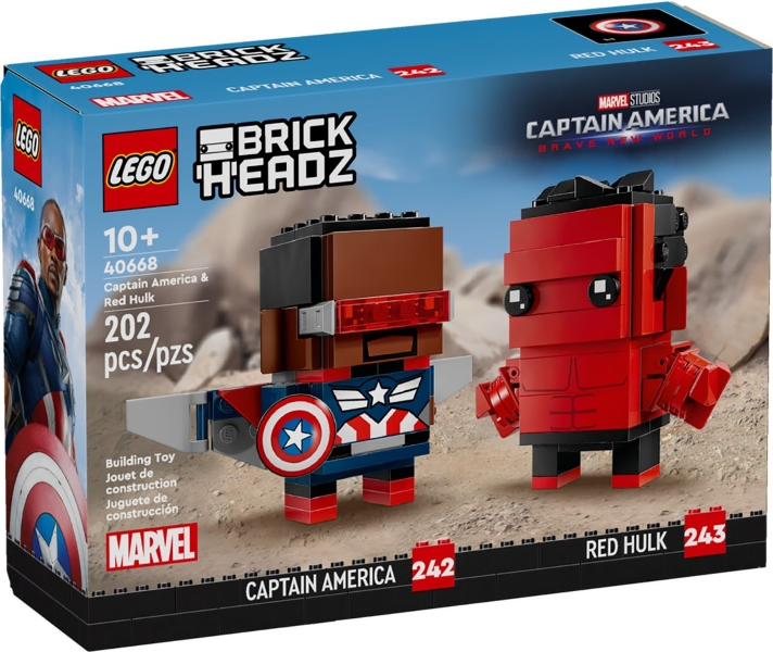 40668 - 🟠 Figurines de Capitaine America et de Hulk Rouge