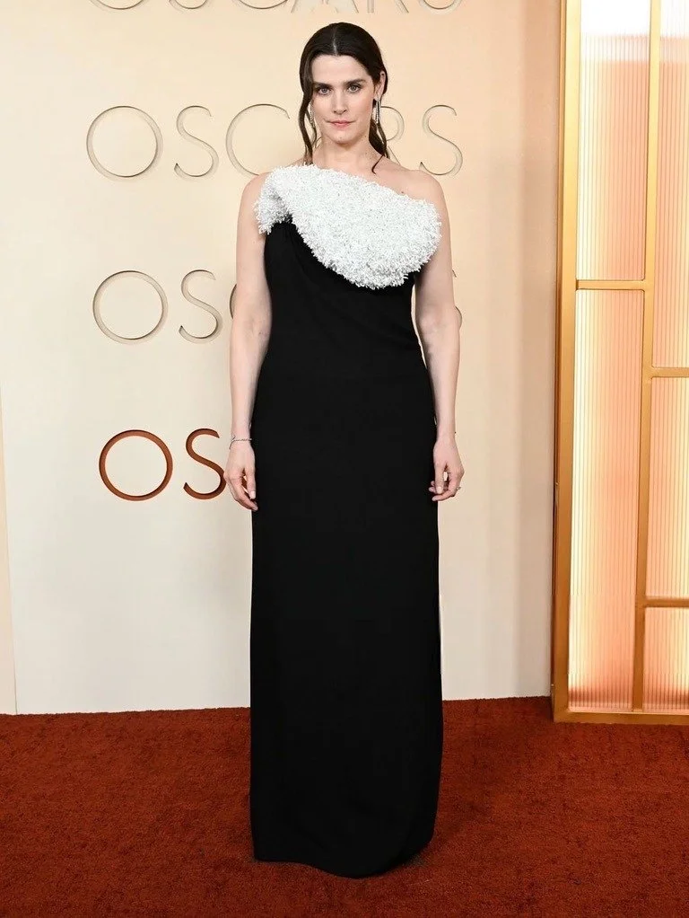 Inga Ibsdotter Lilleaas (nominee) wears custom Loewe for the 2026 Oscars; Assisting for Nicky Yates