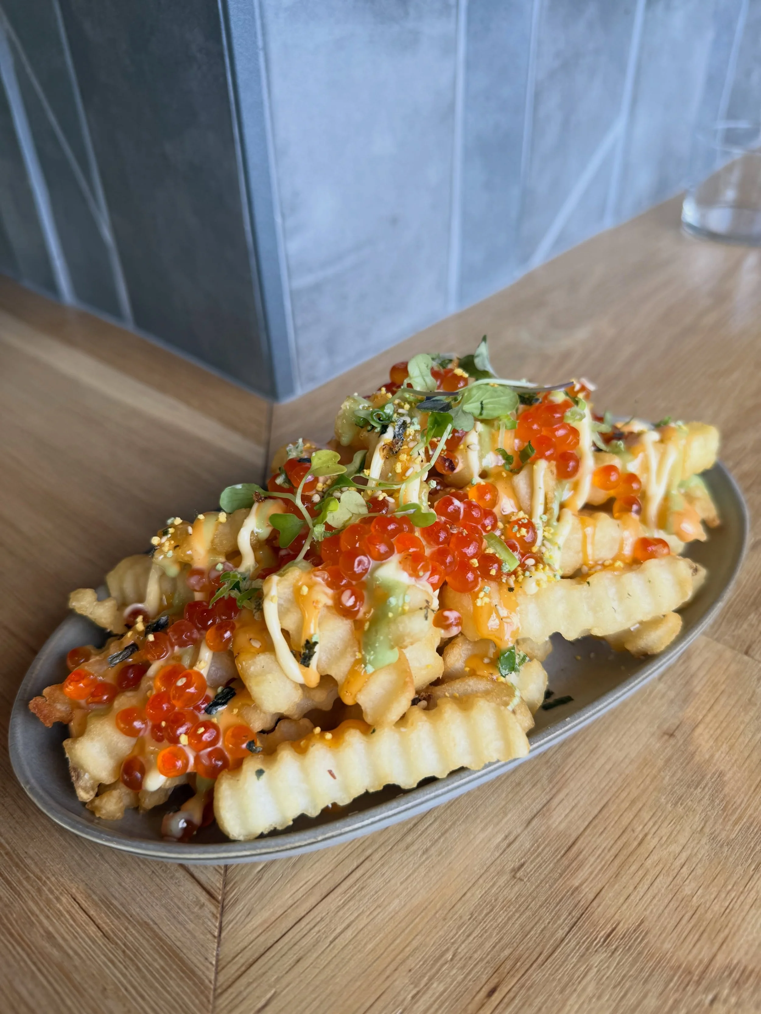 Tokyo Fries - Spicy mayo, wasabi ranch, furikake and salmon roe