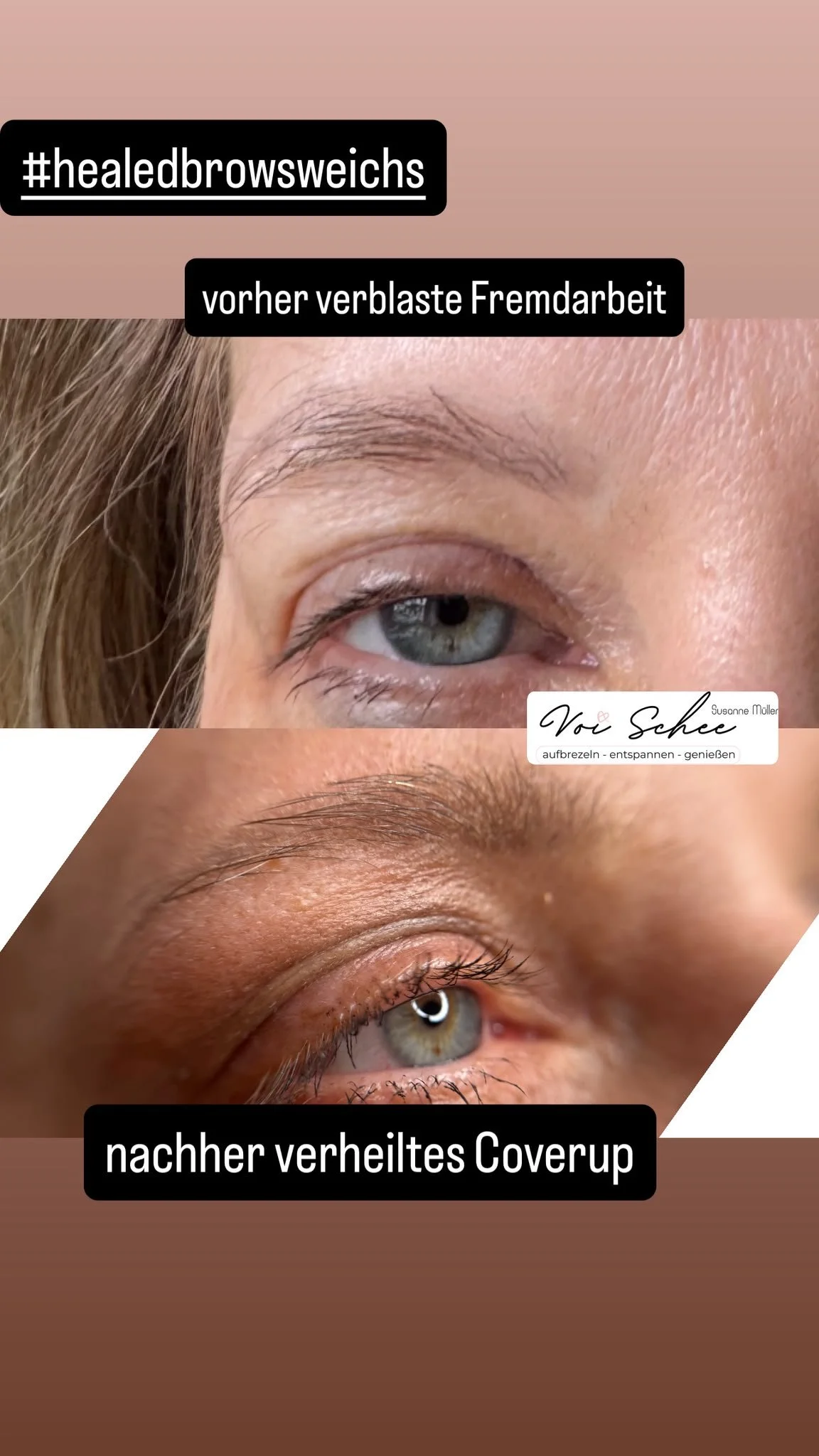 COVER UP POWDER BROWS verheilt VOI SCHEE STUDIO in WEICHS