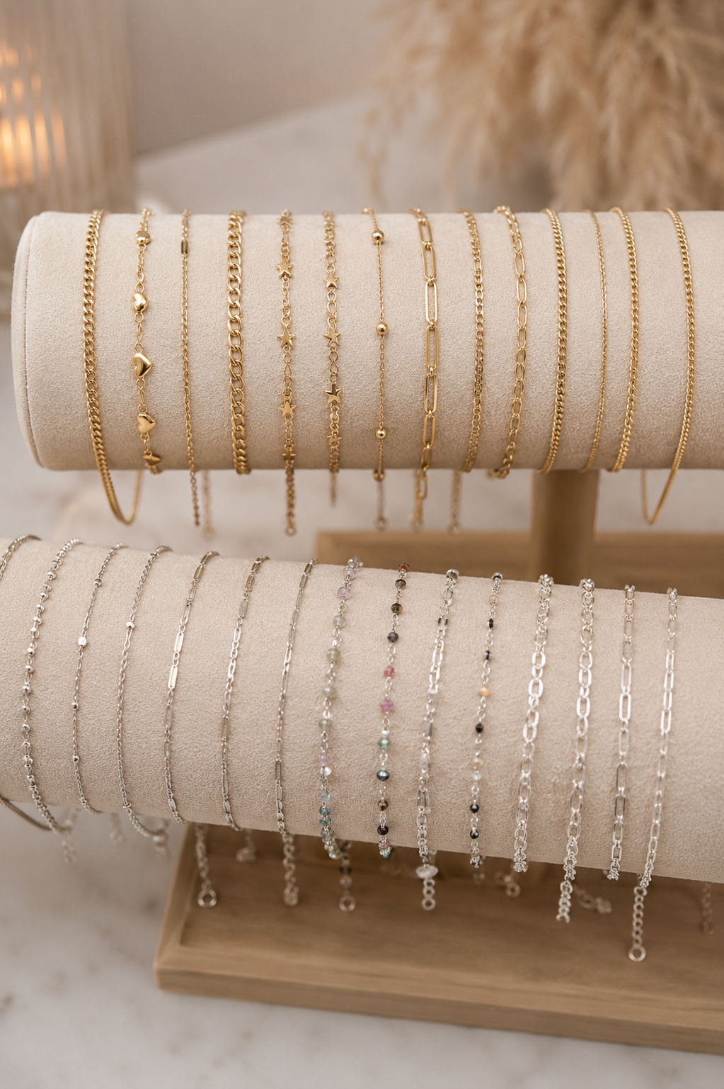 Permanent Schmuck in Gold und Silber – Armbänder und Fußkettchen bei VOI SCHEE Studio in Weichs
