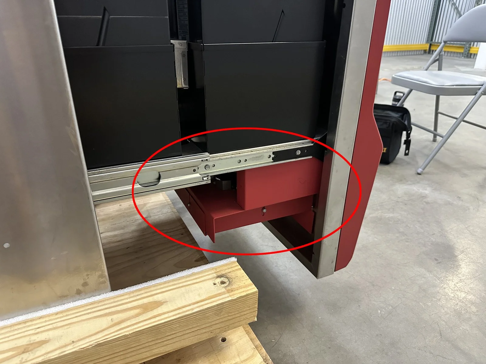 Bottom Left-Side of Coin Drawer
