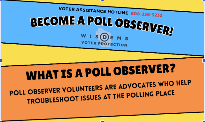 SIGN UP TO BE A POLL OBSERVER FOR THE NOVEMBER ELECTIONS