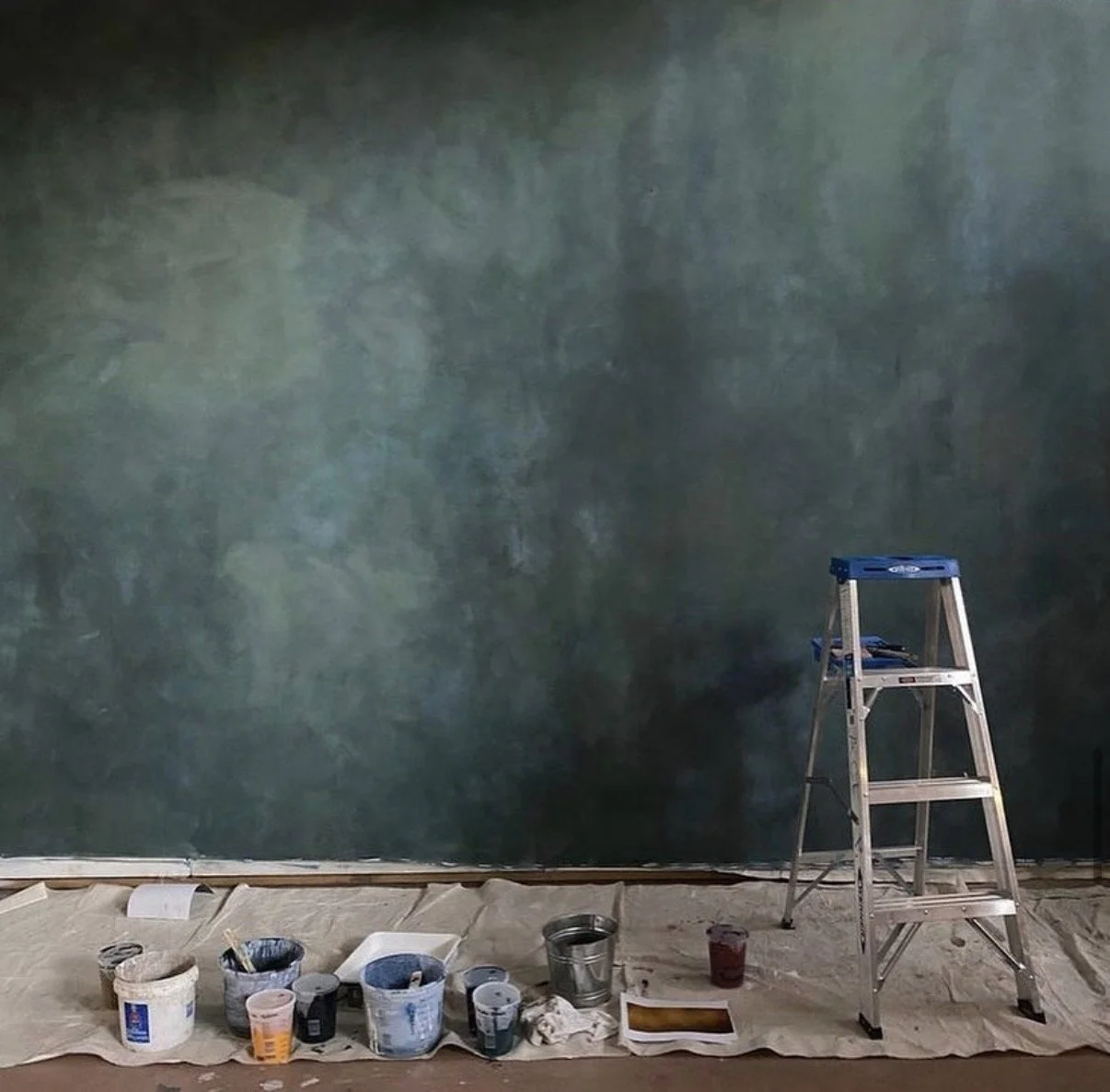 Lime Wash paintings on canvas for Production house, Miami, FL