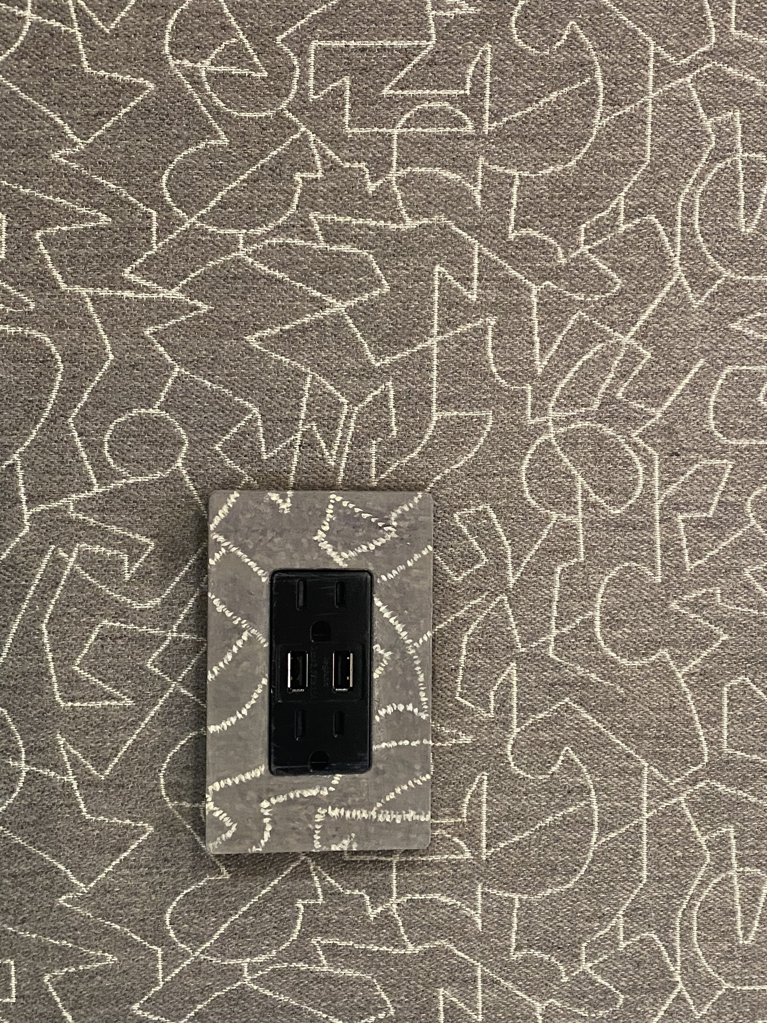 Outlet to match wallpaper