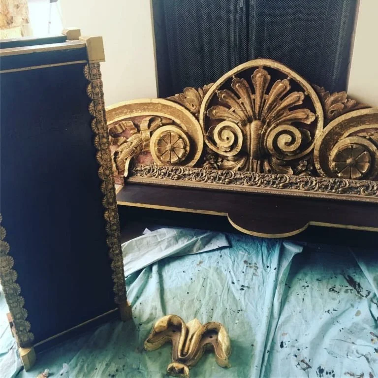 Gold leaf detailing