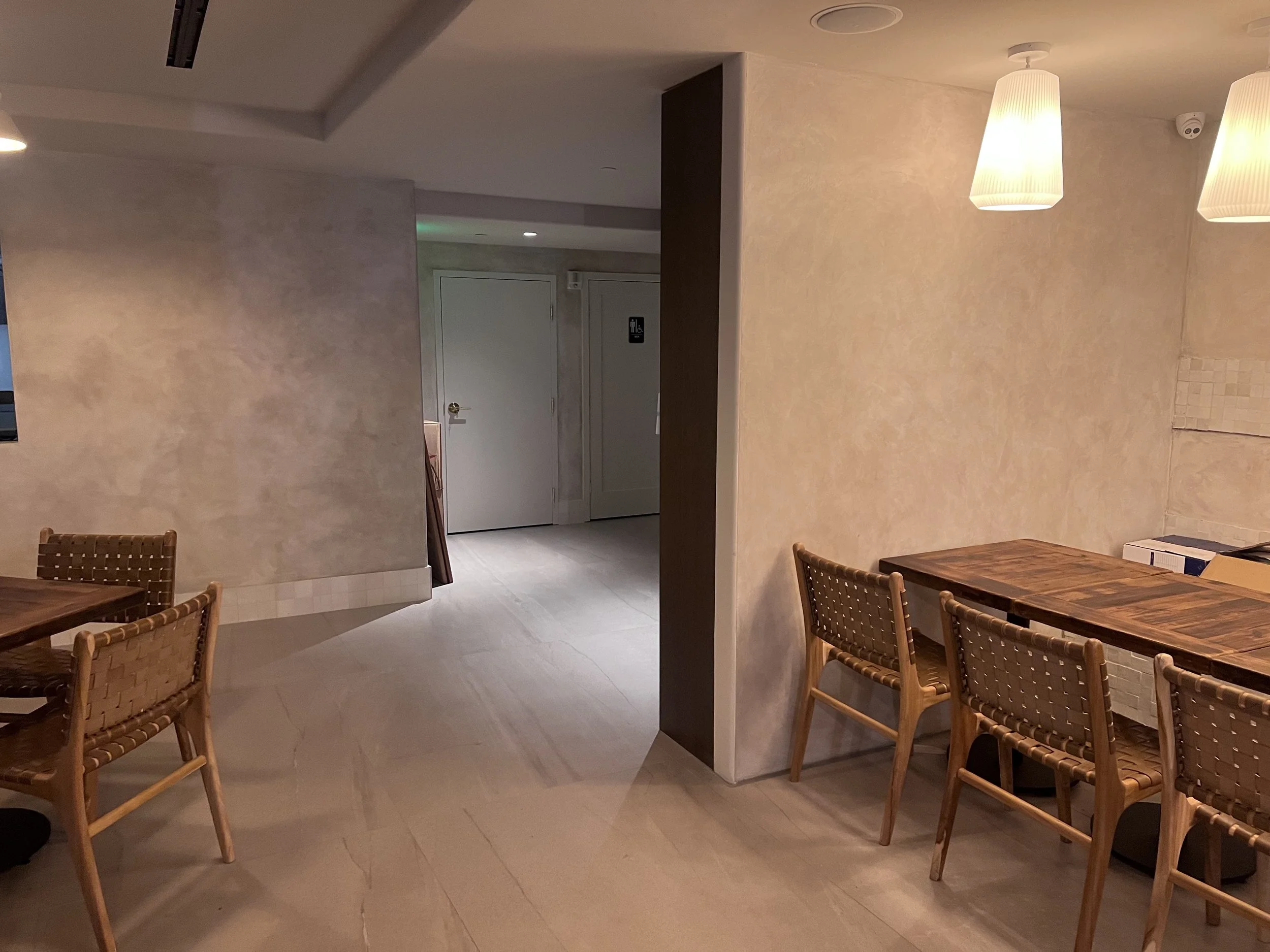 Lime paint finish in restaurant, Eva, Coconut Grove, Miami, FL