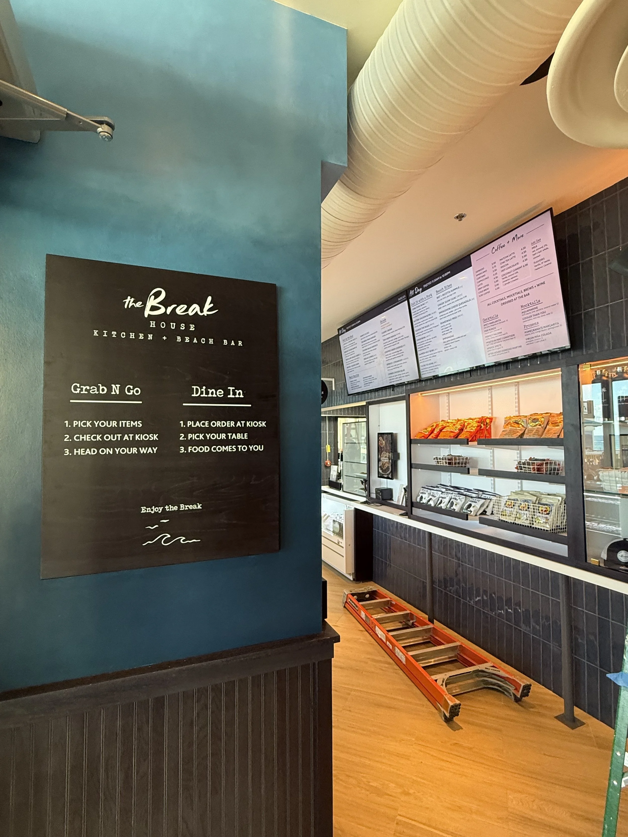 Restaurant wall finish