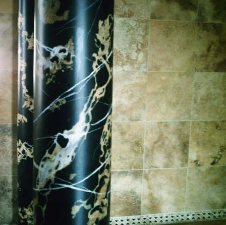 Faux Marble black columns