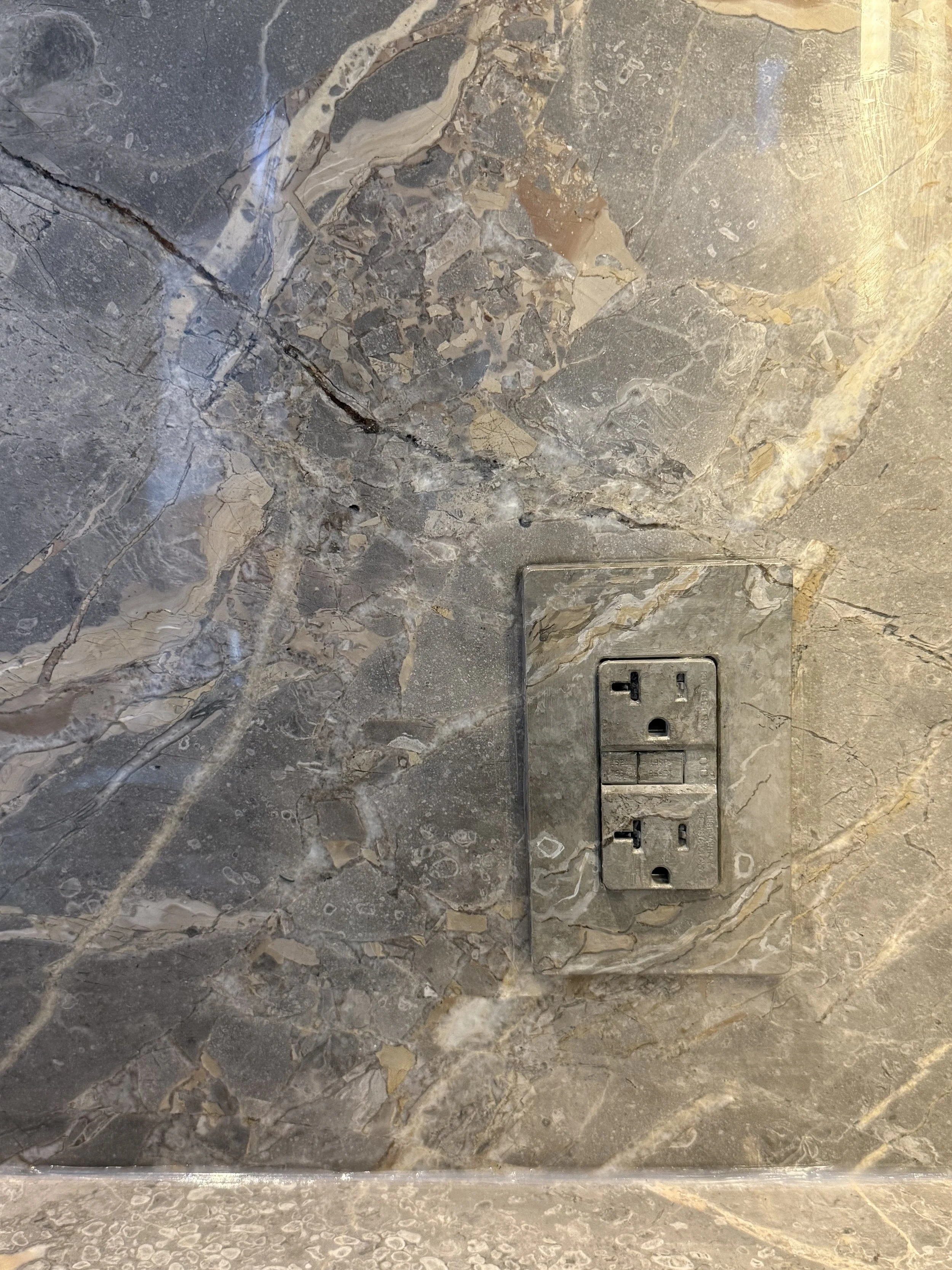 Faux marble painted outlets