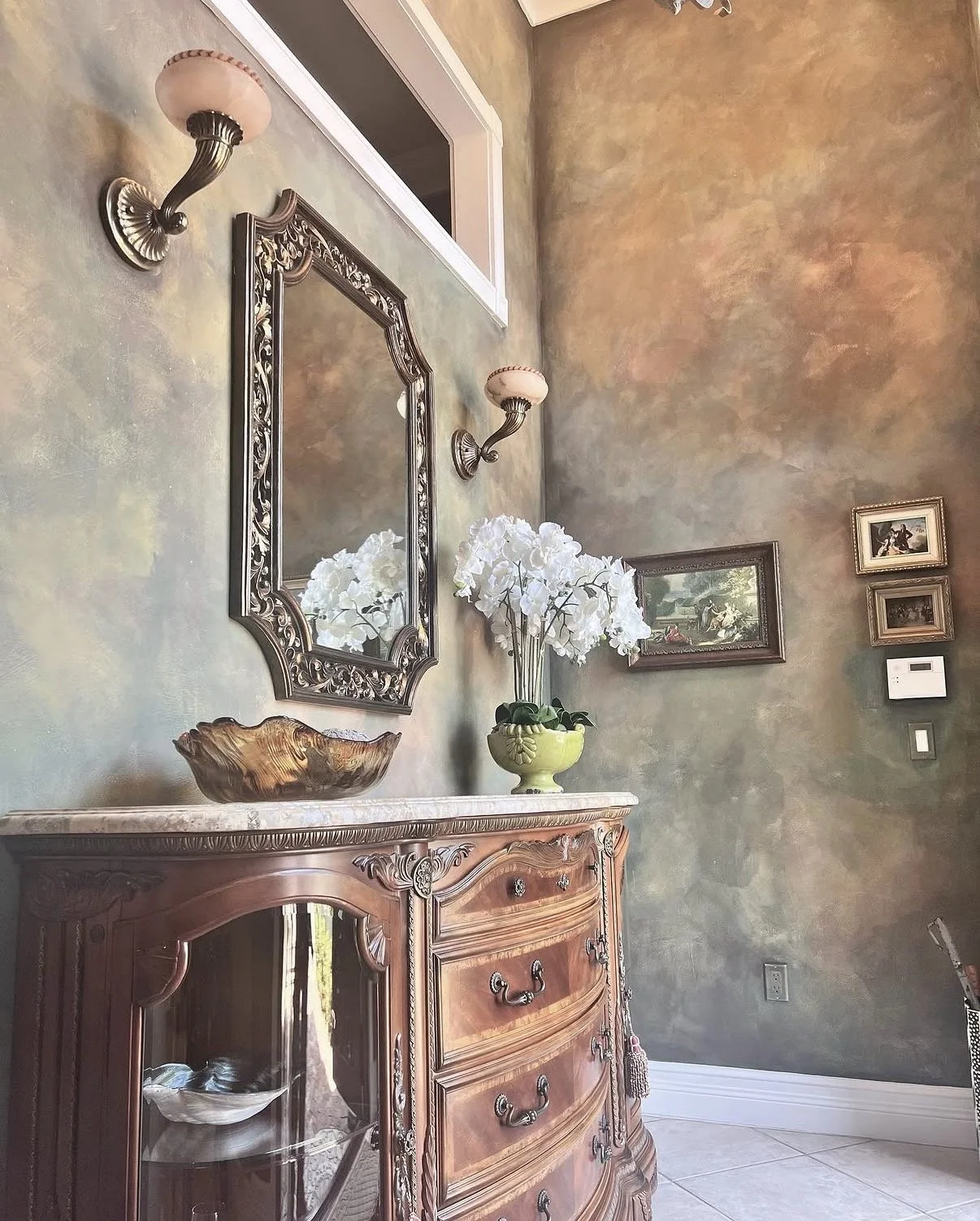 Lime paint entryway