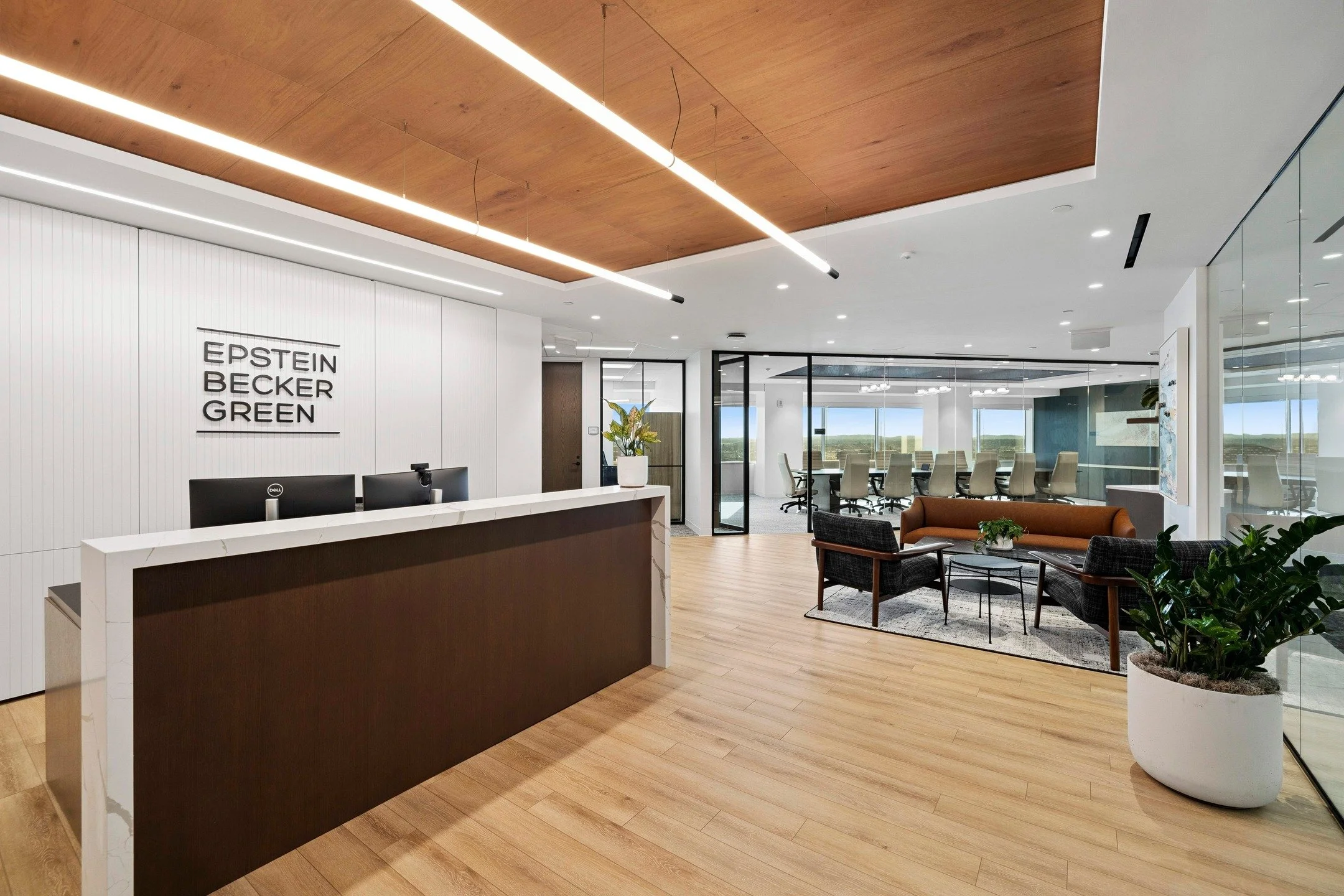 We are excited to share that we've been fortunate to continue our partnership with Epstein Becker Green on the design of their new 13,600 SF office in Boston, MA. We were also able to collaborate with one of our ONE Global Design partners, Visnick &a