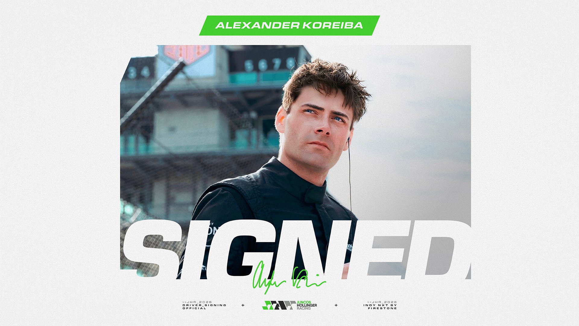 Image of Alex Koreiba with the word signed over the top