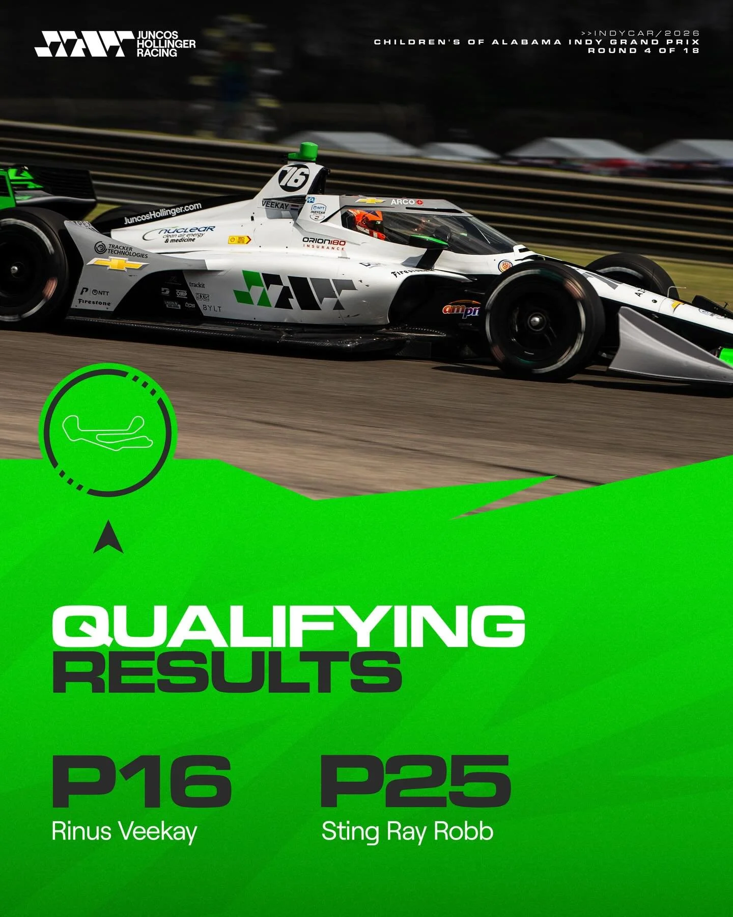 Qualifying results at Barber 🕷️

Let&rsquo;s go for a strong race and break into the top 10! 💪🏼
