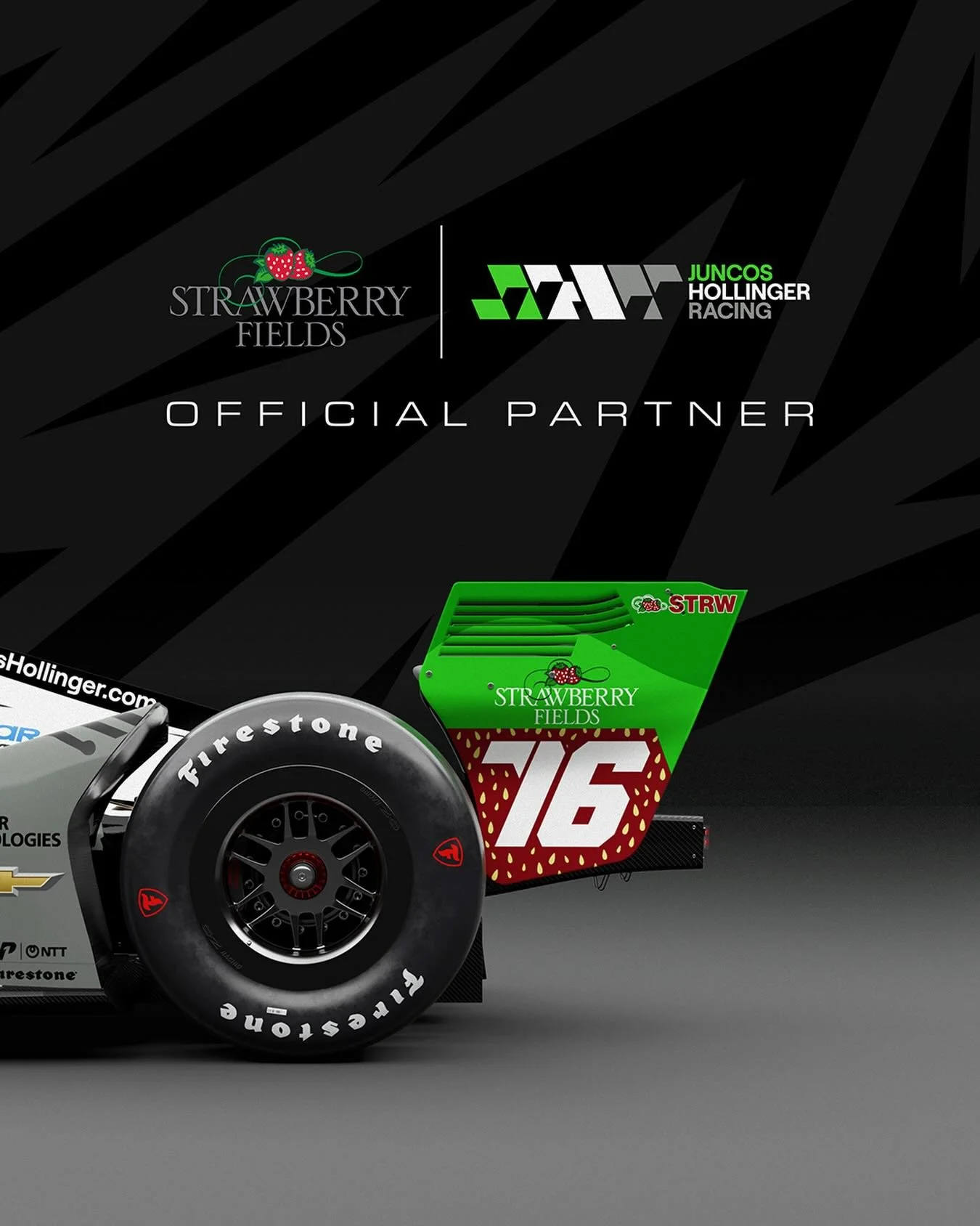 The strawberry on top of a great partnership 🍓

Welcome to the Juncos Hollinger Racing family, Strawberry Fields REIT.

#GoJHR #INDYCAR