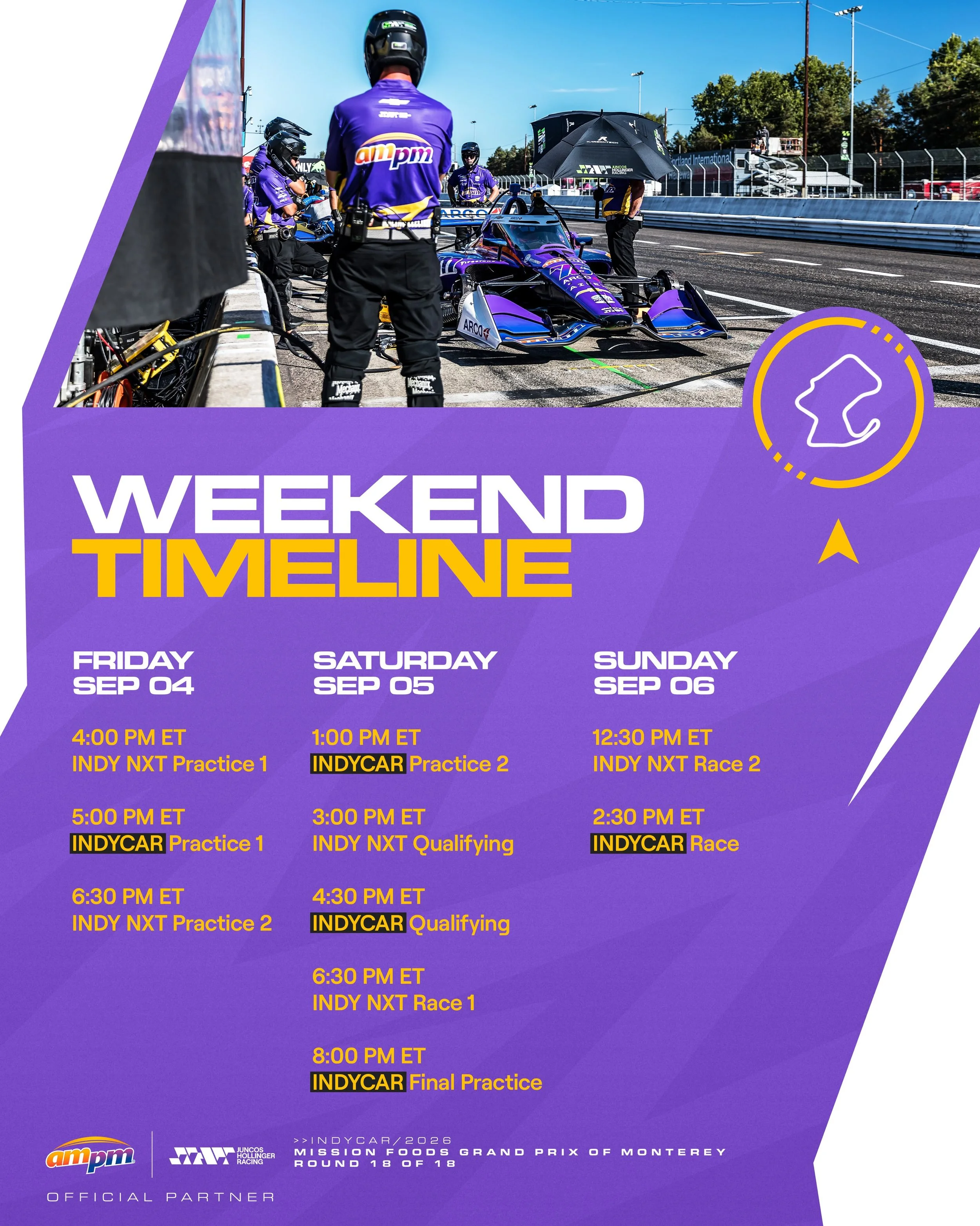 Ready for the final round of the year! 👊🏼

#GoJHR #IndyCar #IndyNXT