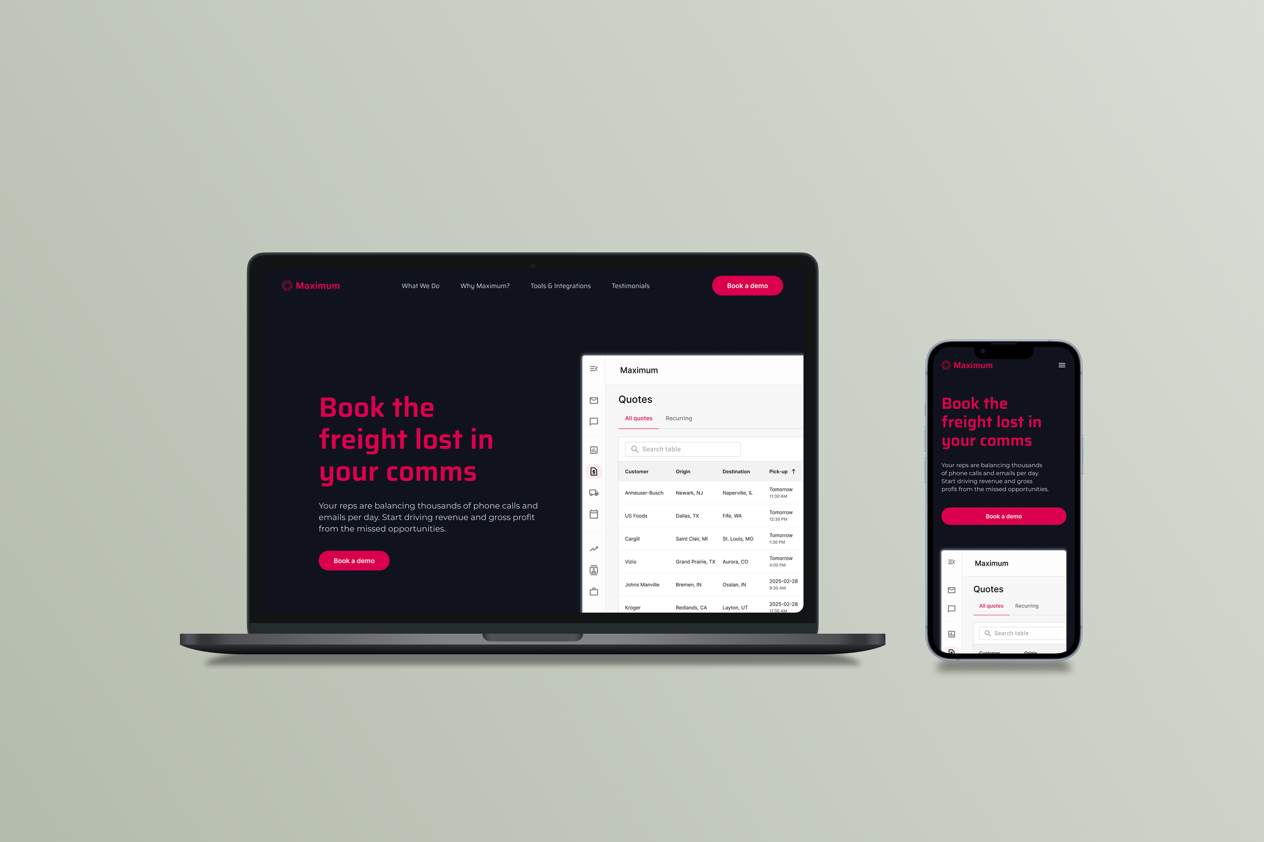 Website design for Maximum AI