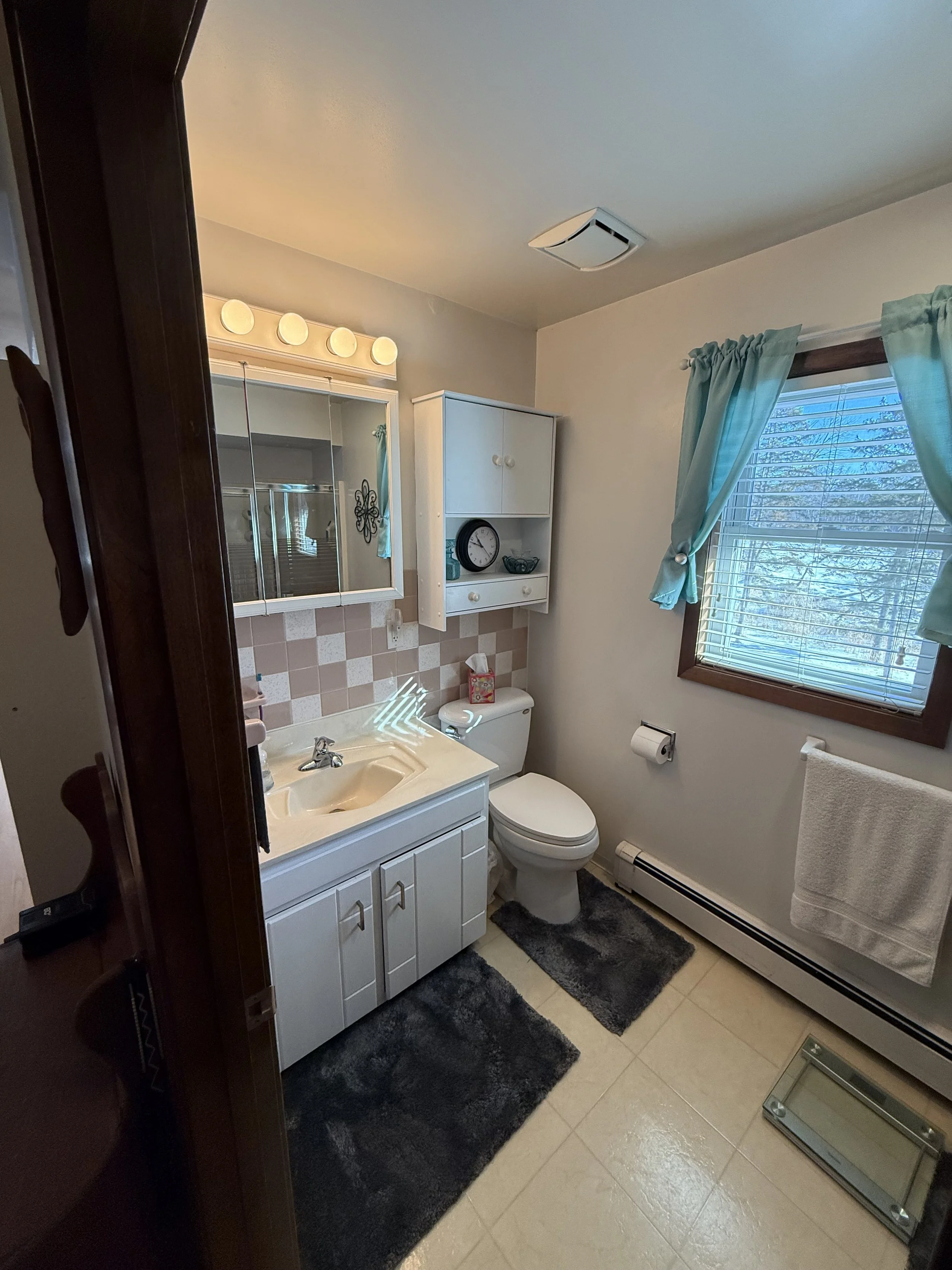 Bathroom off of garage entry