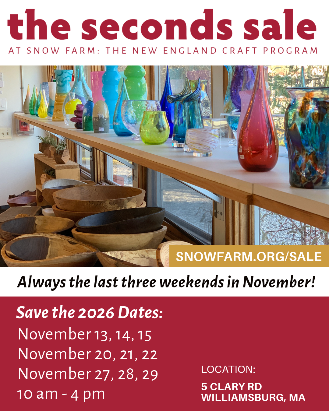 Snow Farm Seconds Sale