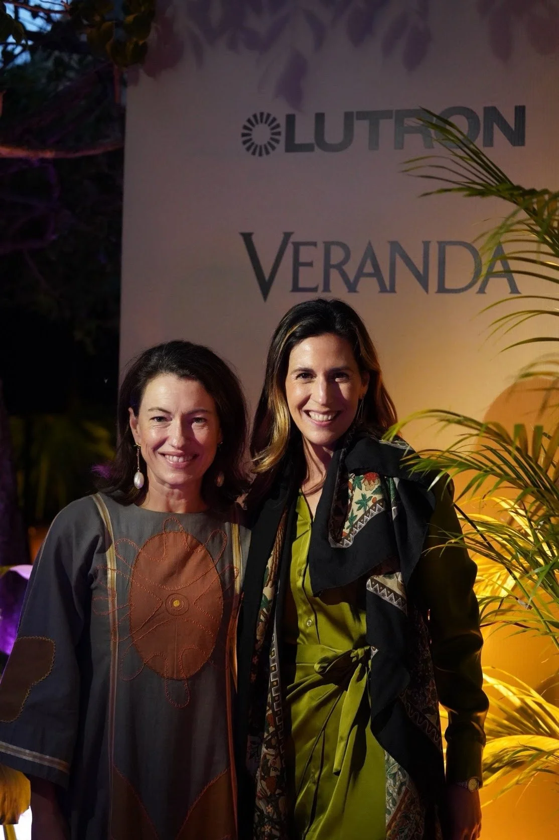 Two women: Steel Marcaux from Veranda and a Lutron representative at an Event in Mexico by Donna Perillo Design.