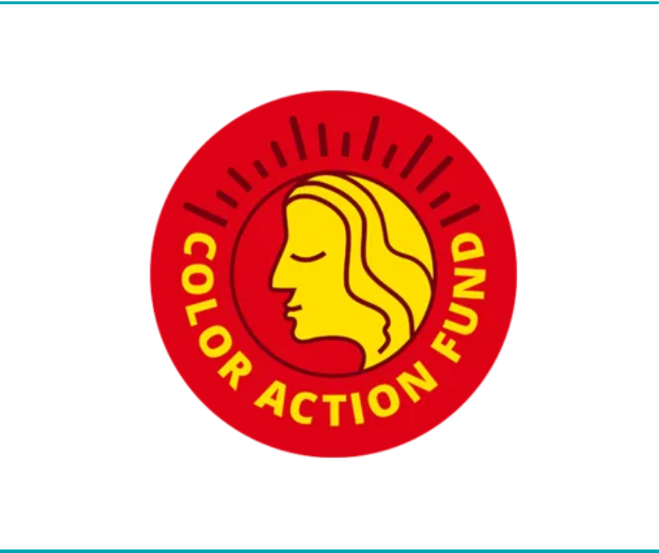 Red circular logo with a yellow profile of a woman's face and the text 'Campaign for Action Fund' surrounding it.