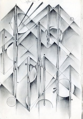 prismatic-paintaing-abstract art-stephen bend-reflections