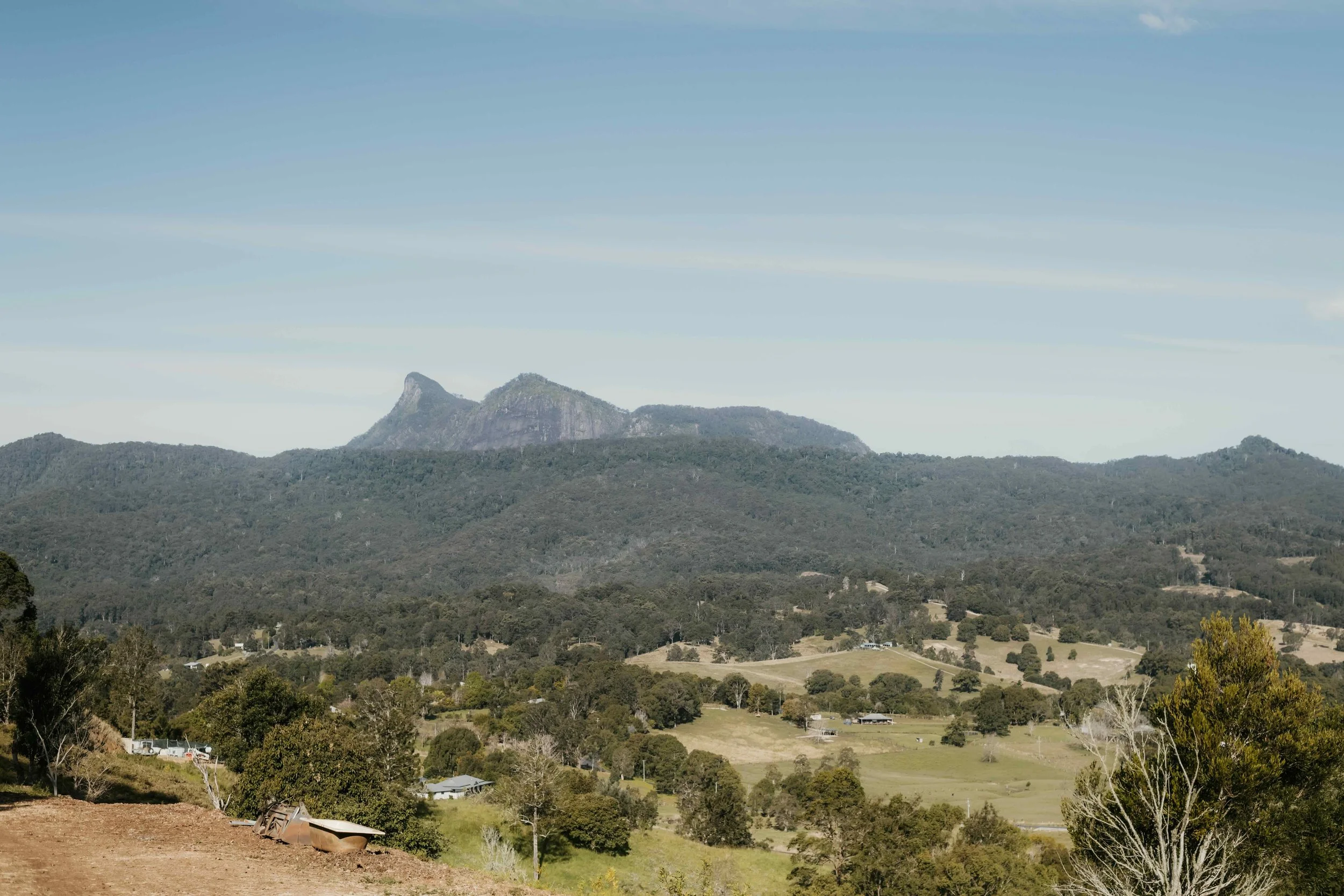 Expansive view of Wollumbin and the surrounding Tweed Valley landscape
