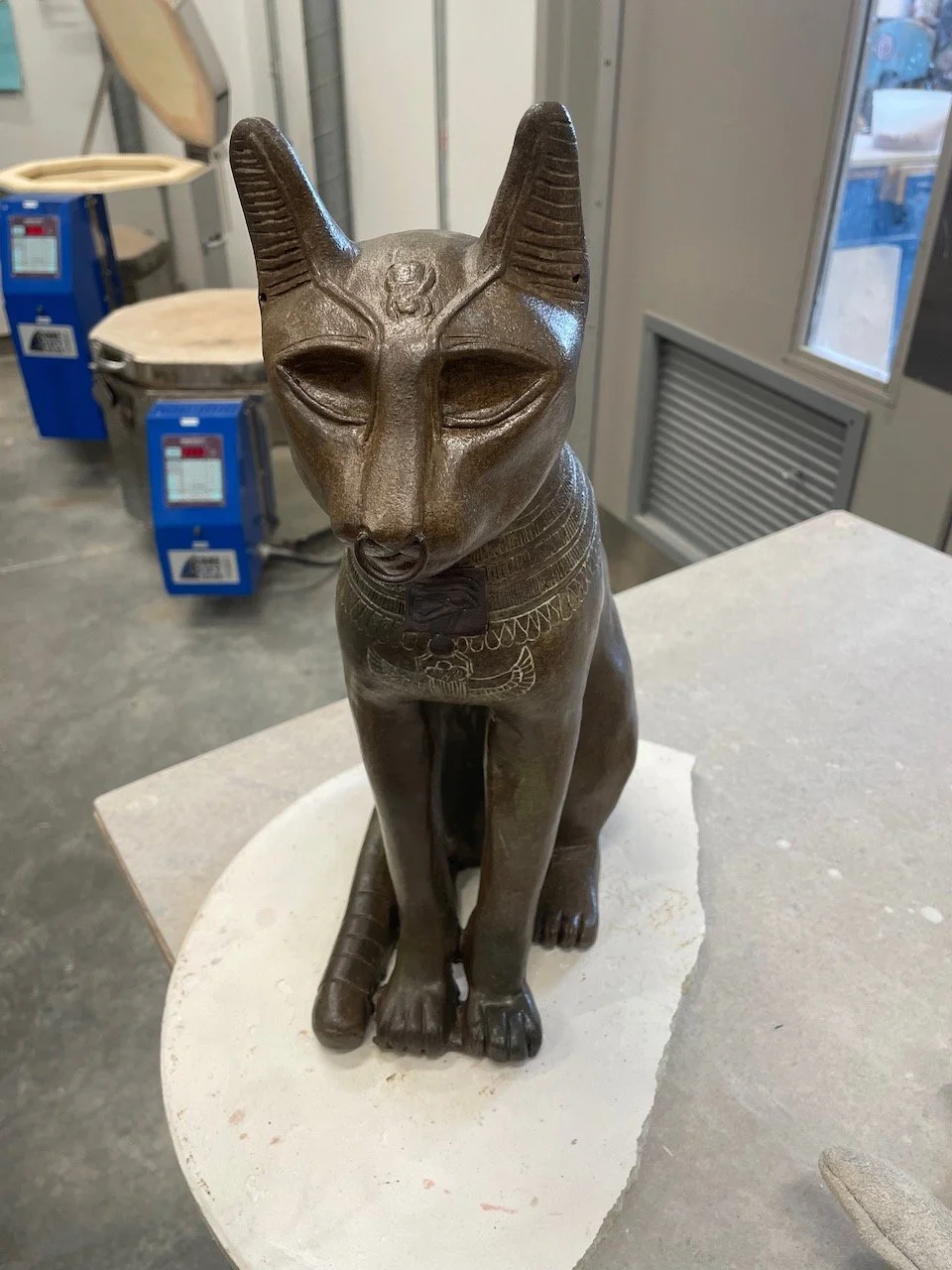 The first firing... too thin of a glaze application. I had to add more and re-fire