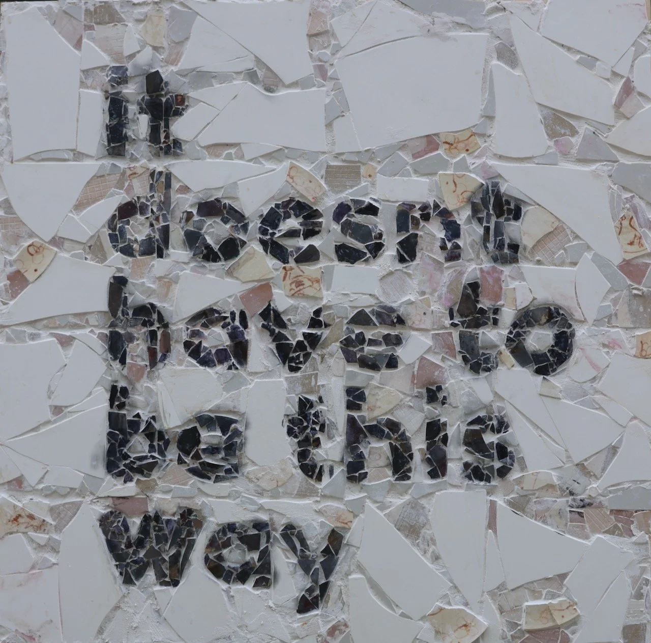 close up of mosaic panels