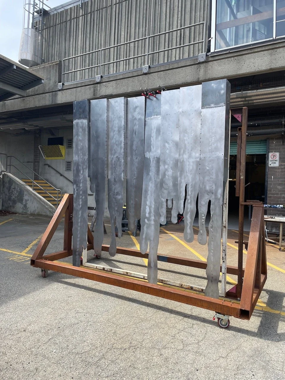 Working as a class of about 10, and under the direction of Devon Knowles and Will Morrison we brought a project from concept to installation at Langara College and the  Langara 49th train station.