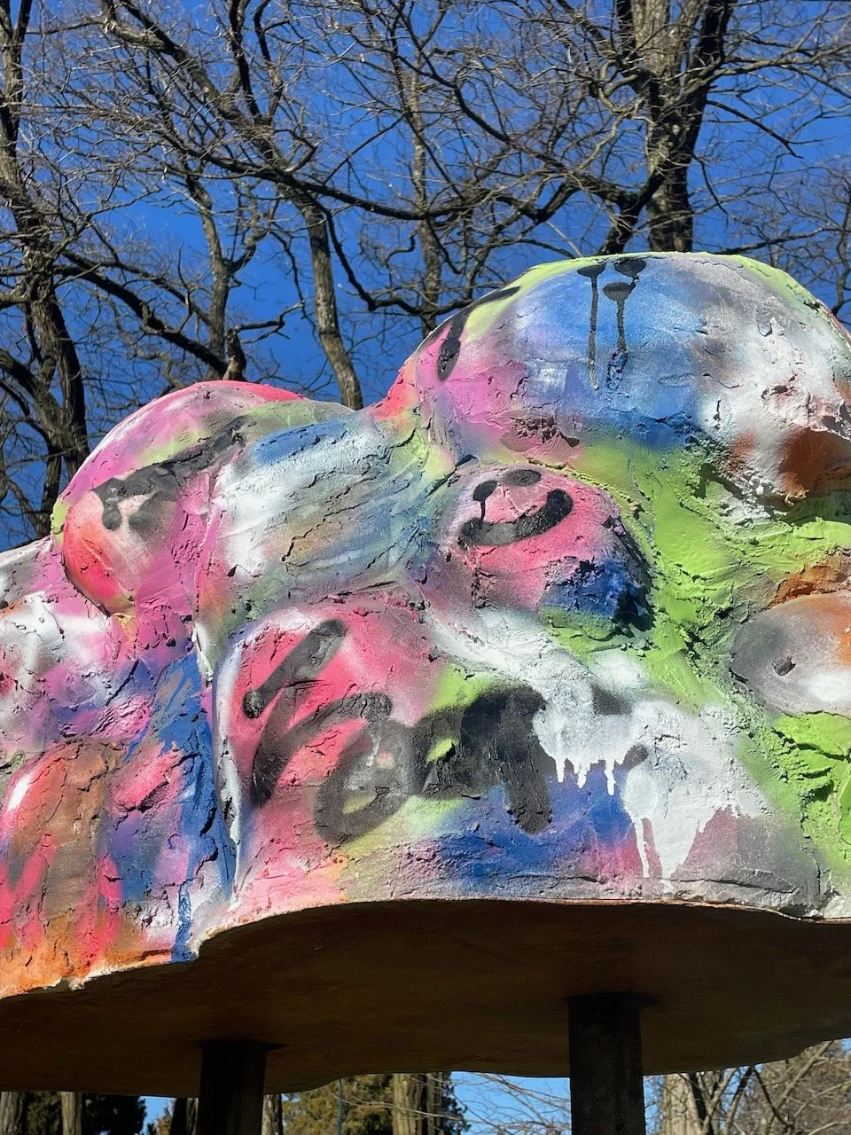 This was my own public art project, which was installed in 2021, and left up until 2022 post grad.