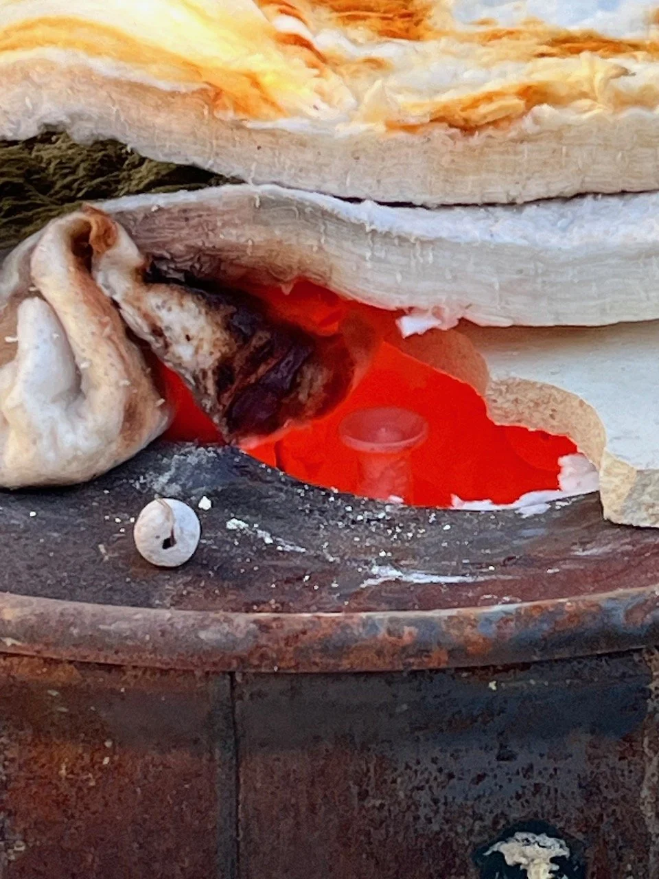 A hot-shot of the firing!