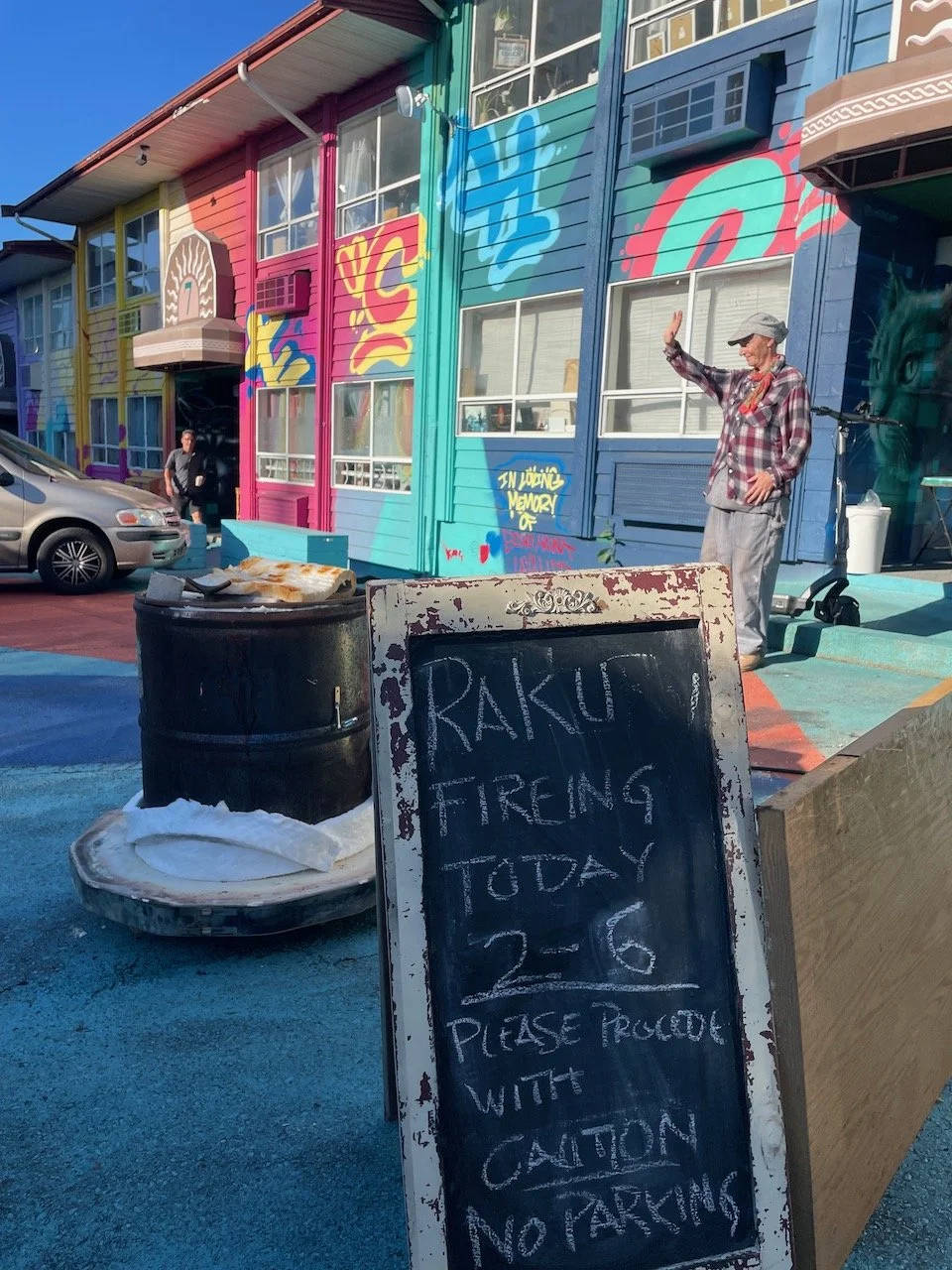 A firing at the artists lodge on main street with my friend Ilena-Lee. 