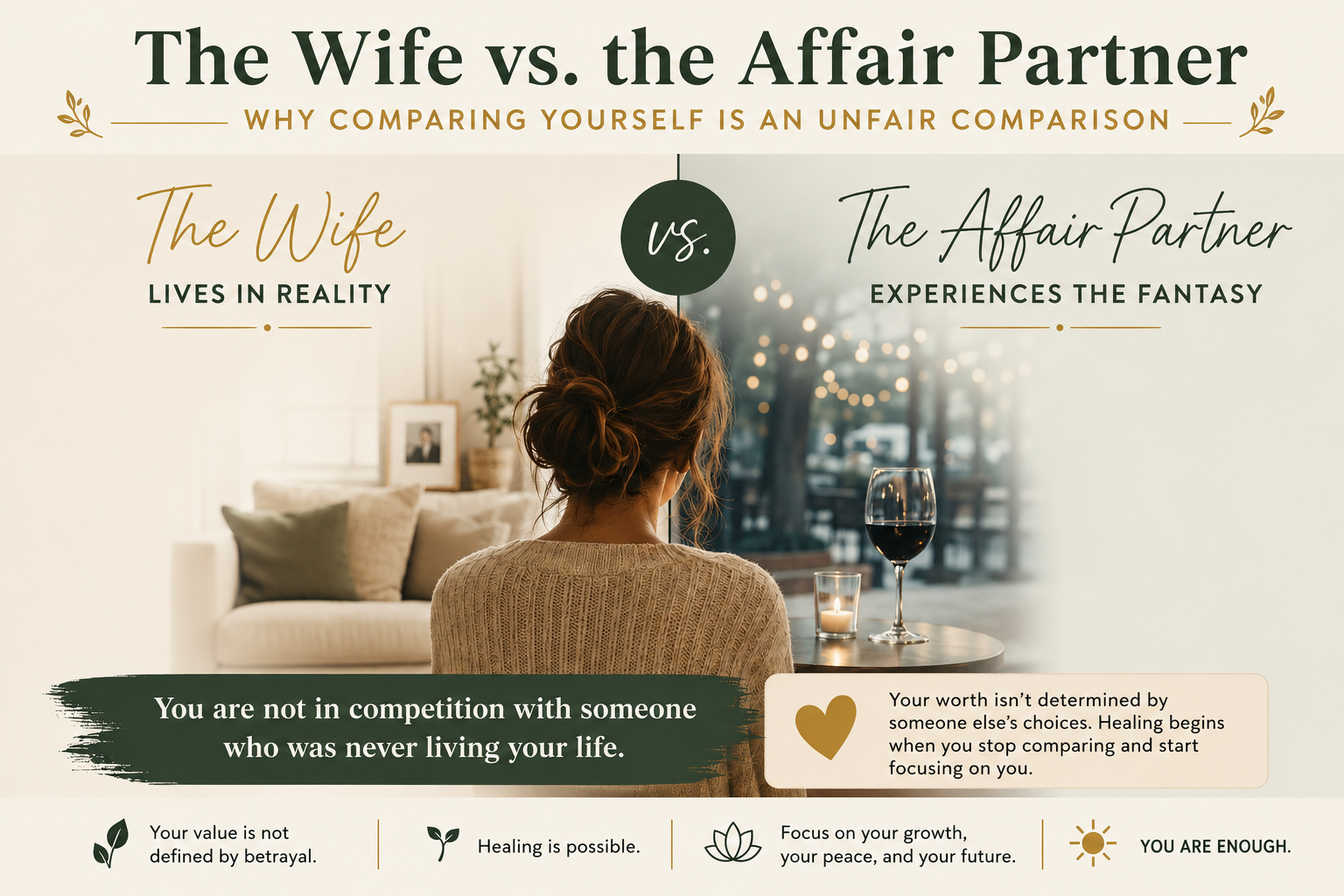 The Wife vs. the Affair Partner:&nbsp;Why Comparing Yourself Is an Unfair Comparison