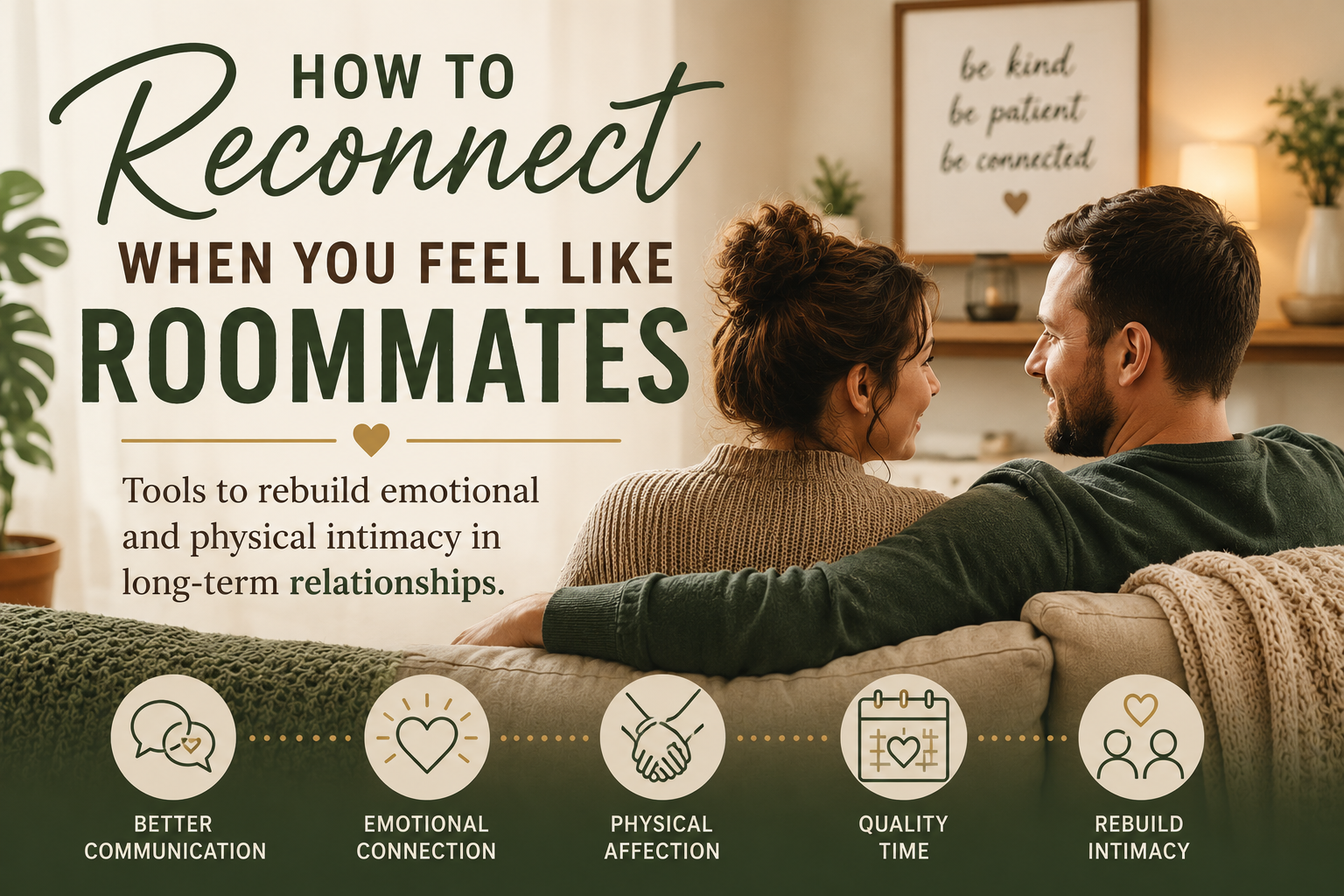 How to Reconnect When You Feel Like Roommates:&nbsp;8 Ways to Rebuild Intimacy in Marriage