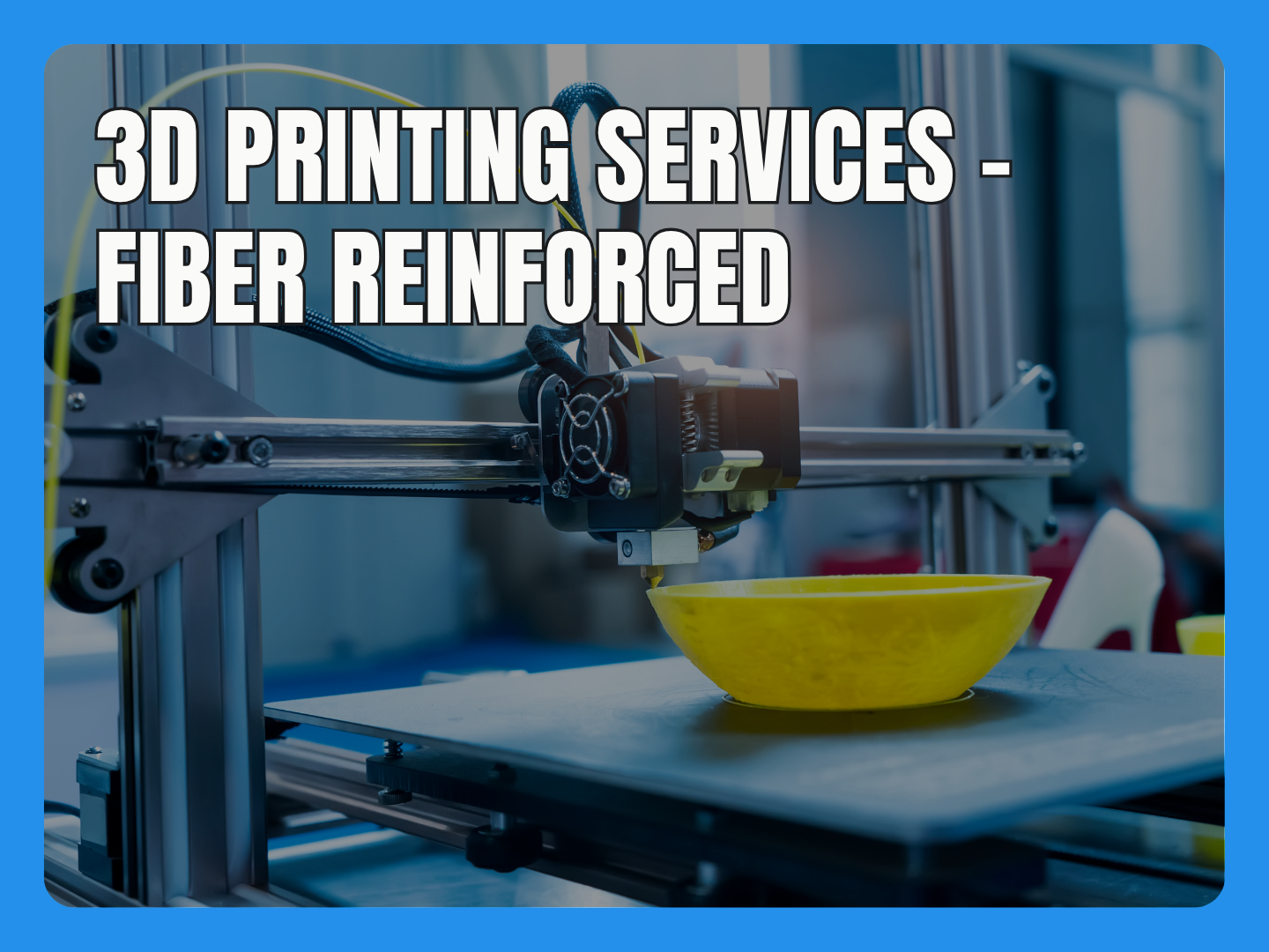 3D printer printing a yellow bowl in a laboratory or workshop setting