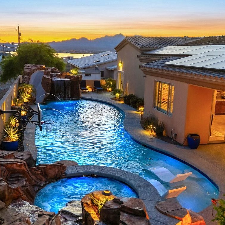Beautiful pool with a beautiful view🌊
#pool #custom #custompool #poolside #splash #swim #swimming #river #riverrat #rock #water #arizona #mohave #desert #home #builder #contractor #beautiful #view #lakehavasu #lakehavasucity #tan #sunset #sun #summ