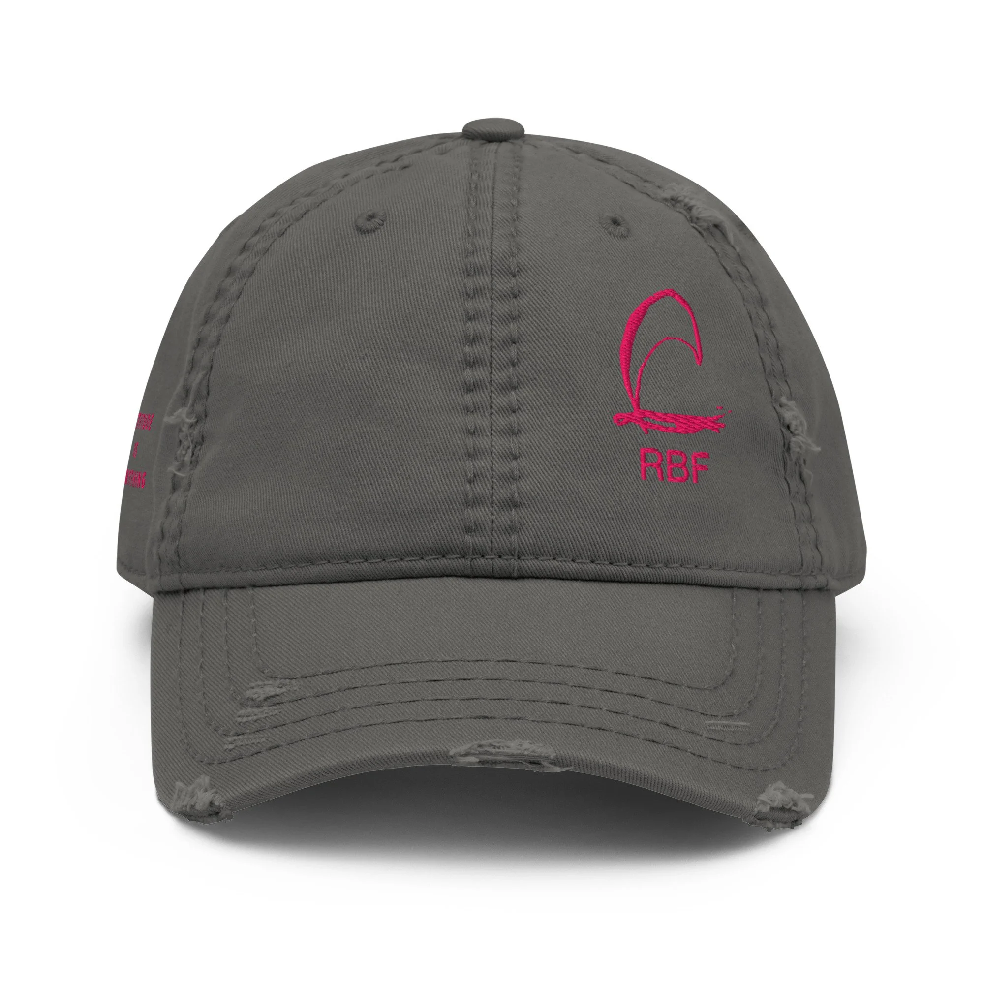 BOOMER Distressed Cap - Fuchsia Logo