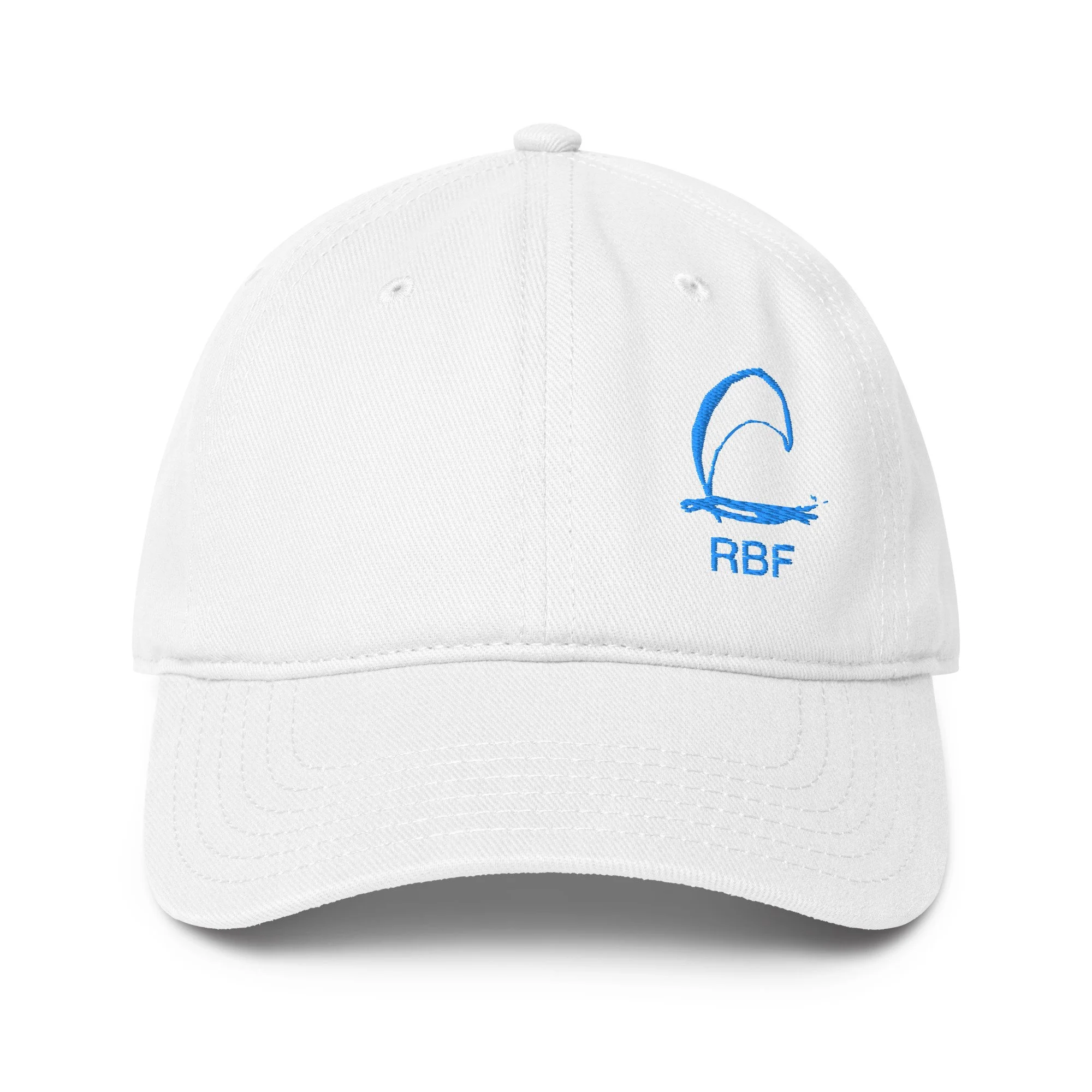 White Low-profile Cap - Teal Logo
